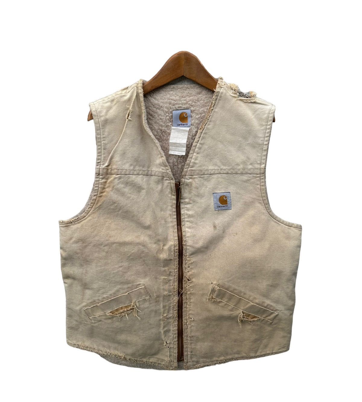 Carhartt 🔥Rare🔥 Crazy Vintage Carhartt thrased vest Size US L / EU 52-54 / 3 - 1 Thumbnail