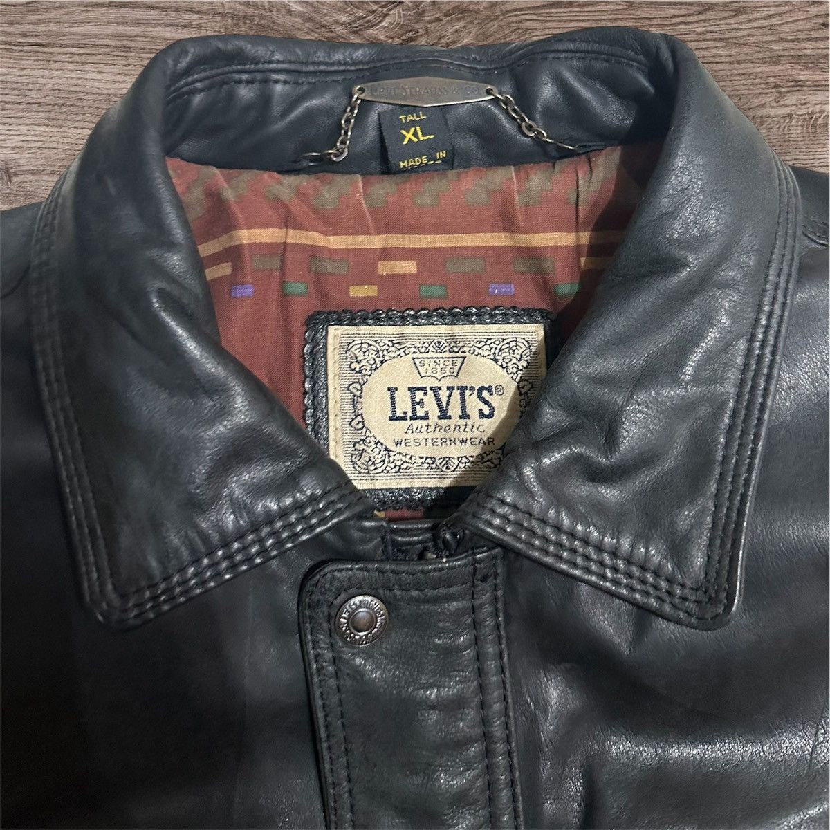 Levi's Levis Leather Trucker Jacket XLT Size US XL / EU 56 / 4 - 2 Thumbnail