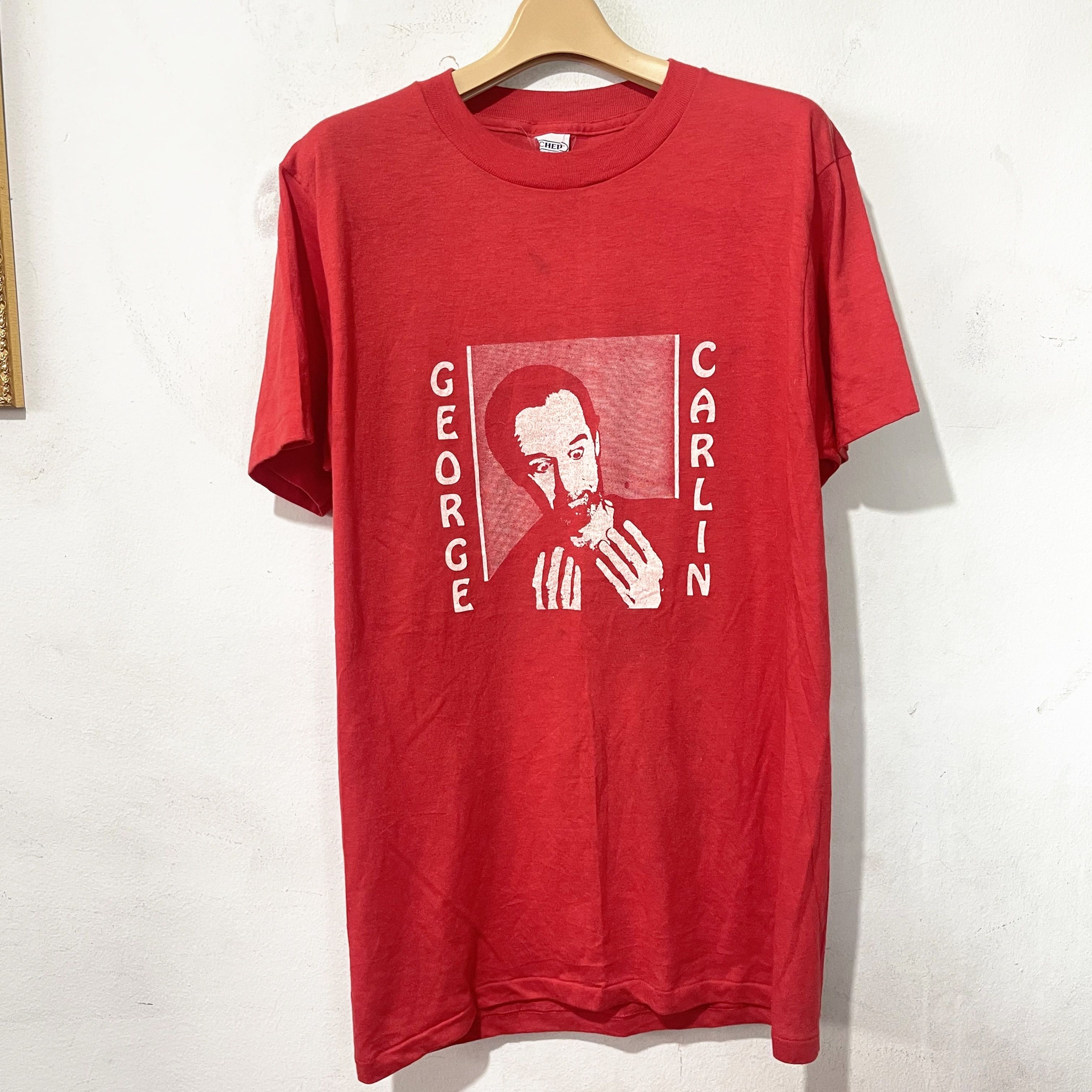 Vintage Vintage 80s George Carlin T-Shirt Size US M / EU 48-50 / 2 - 1 Thumbnail