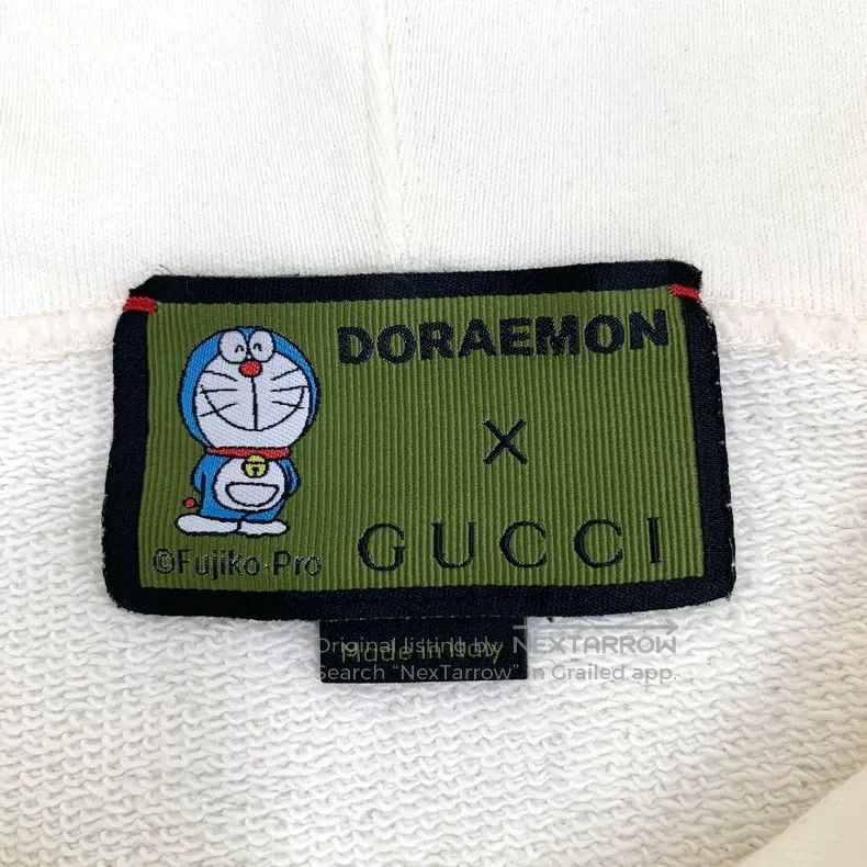 Gucci Gucci Beige logo letter Doraemon embroidered cotton hooded Size US L / EU 52-54 / 3 - 5 Thumbnail