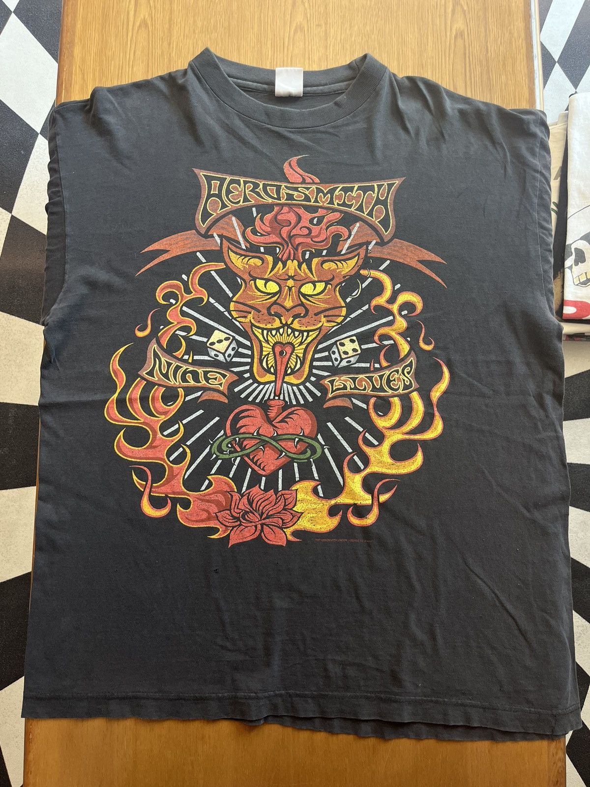 Aerosmith Vintage AEROSMITH Nine Lives 1997’s Tshirt Size US L / EU 52-54 / 3 - 4 Thumbnail