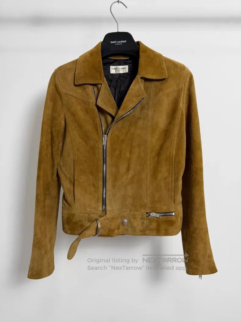 Saint Laurent Paris Saint Laurent Paris Suede Biker Jacket Size XS / US 0-2 / IT 36-38 - 1 Thumbnail