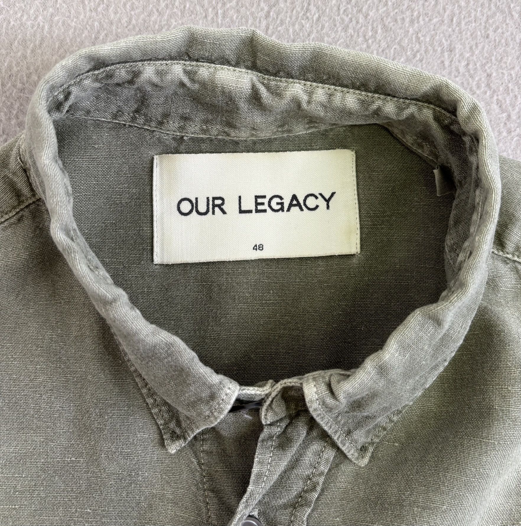 Our Legacy OUR Legacy Khaki shirt Linen size 48 Size US M / EU 48-50 / 2 - 16 Thumbnail