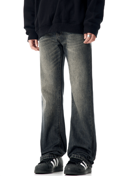 Japanese Brand × Jean American retro washed cracked straight versatile jeans Size US 32 / EU 48 - 5 Thumbnail