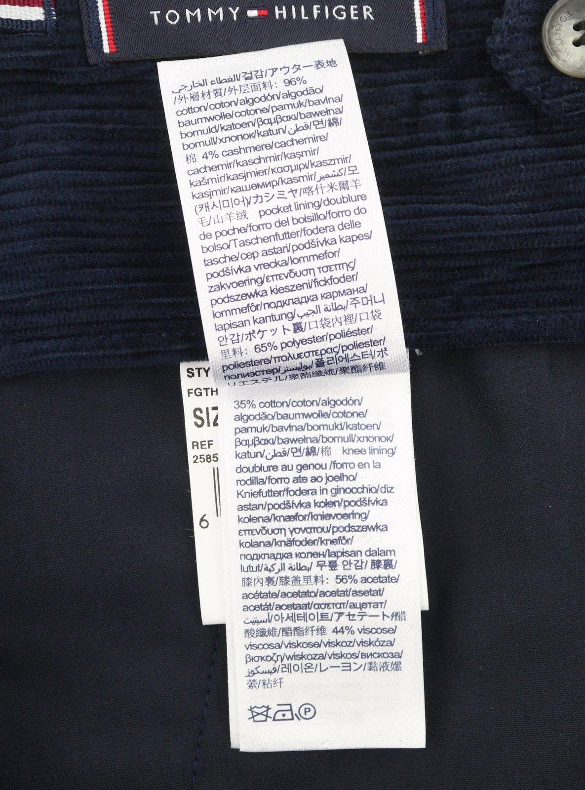 Tommy Hilfiger ROCK VELVET CASHME EU52 Dark Blue Corduroy 87474 Size US 36 / EU 52 - 9 Thumbnail