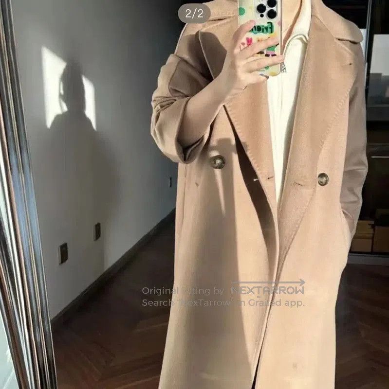 Max Mara MaxMara Brown Wool Women's Coat . Size S / US 4 / IT 40 - 6 Thumbnail
