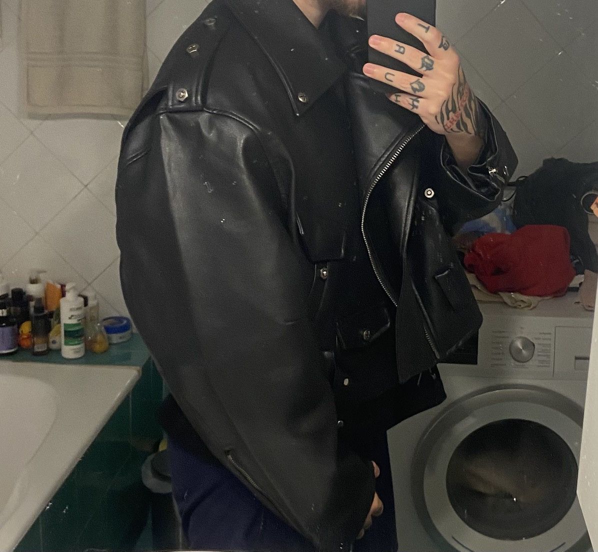 Japanese Brand Korean style Oversized faux leather jacket Size US M / EU 48-50 / 2 - 8 Thumbnail