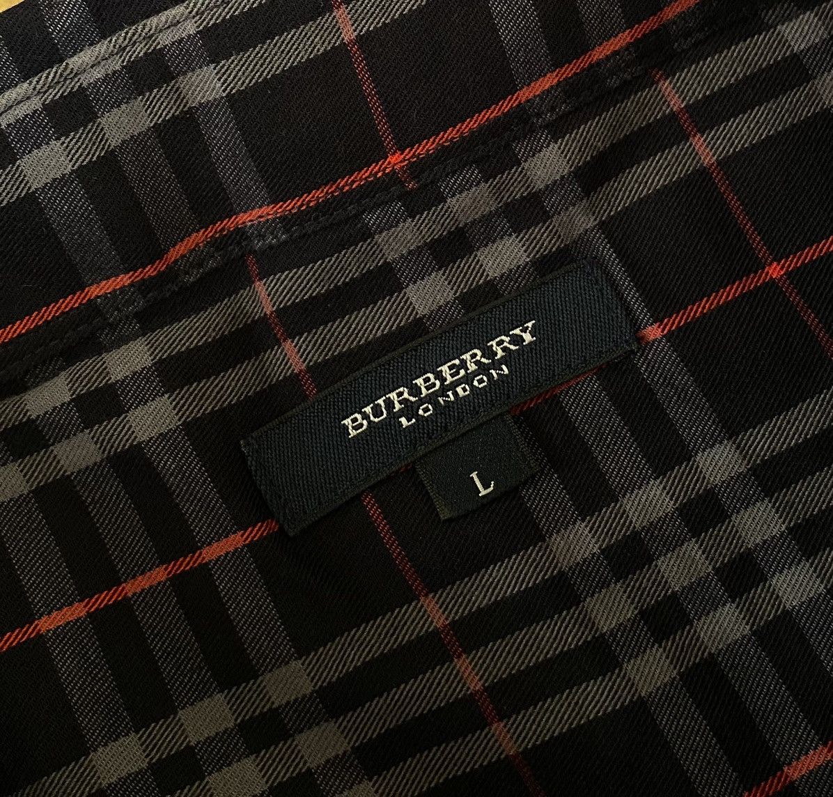 Burberry Burberry Nova Check Navy Shirt x Vintage x Luxury Size US L / EU 52-54 / 3 - 5 Thumbnail