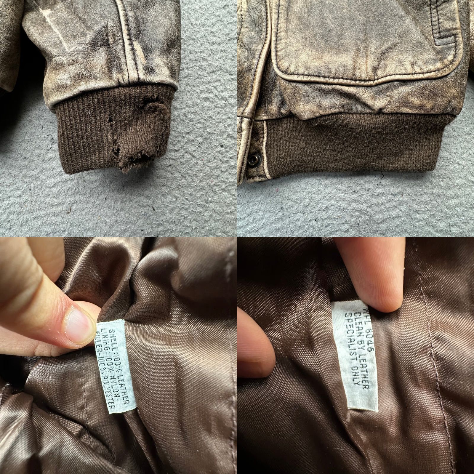 Vintage VINTAGE Aéropostale A-2 Bomber Leather Jacket Medium Brown Zip Flight Aviator Men M Brown Jacket Leather Mens Size US M / EU 48-50 / 2 - 8 Thumbnail