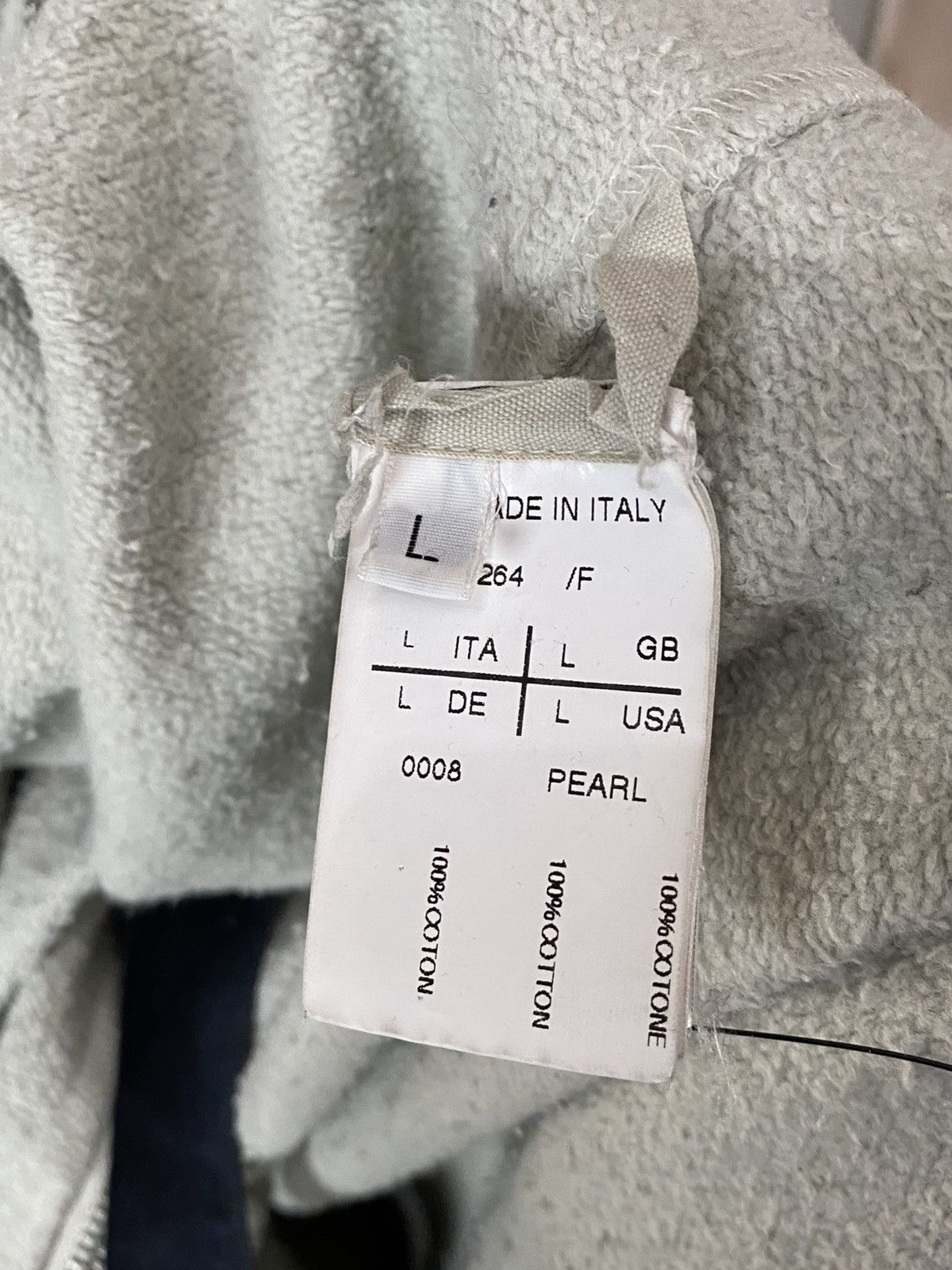 Rick Owens Drkshdw $739 GIMP HOODIE PEARL WHITE FULL ZIP CHALK HOODIE SWEATER Size US L / EU 52-54 / 3 - 4 Thumbnail