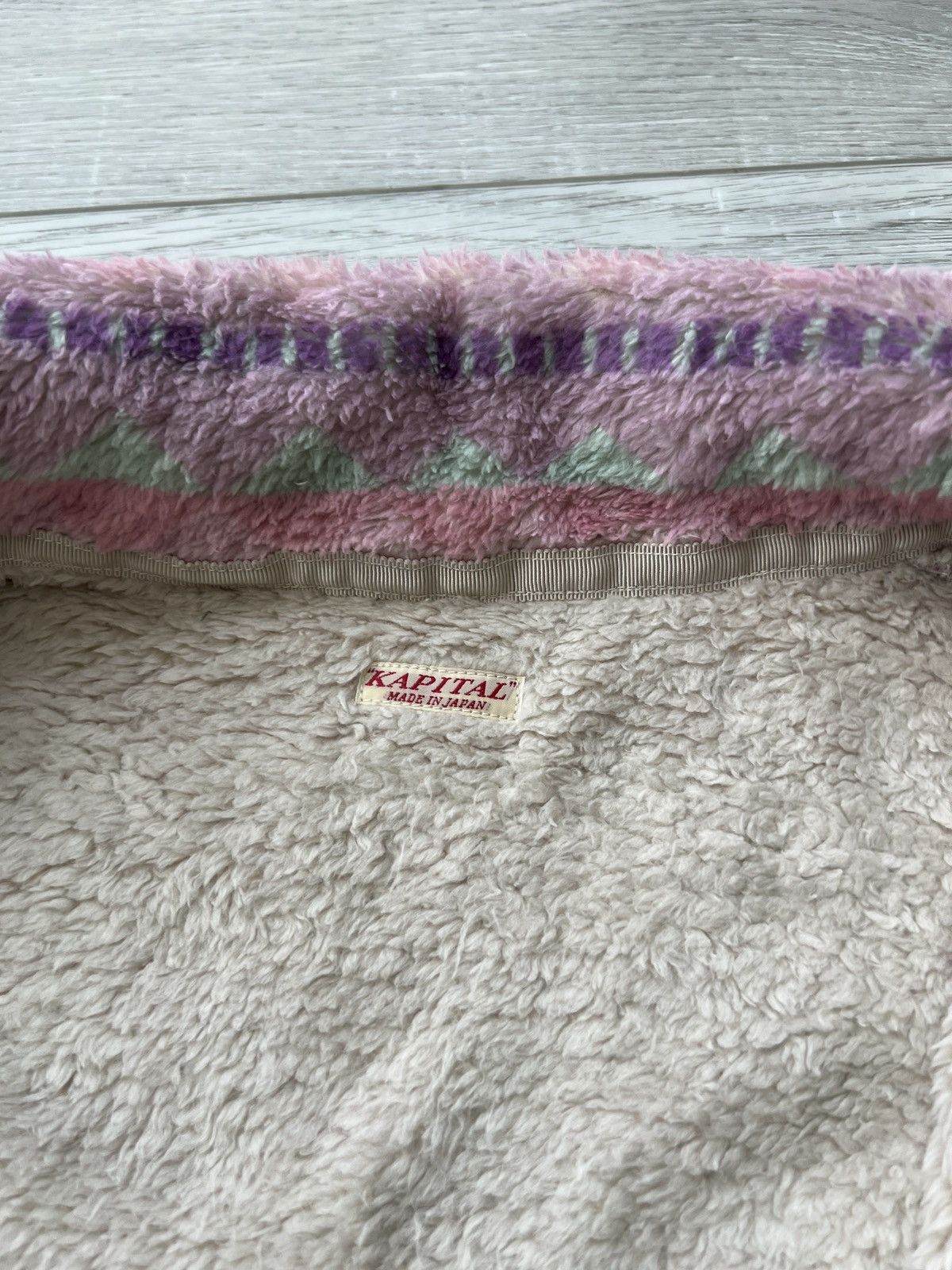 Kapital Kapital Ashland Stripe and Bone Fleece Jacket 3 Medium M Size US M / EU 48-50 / 2 - 8 Thumbnail