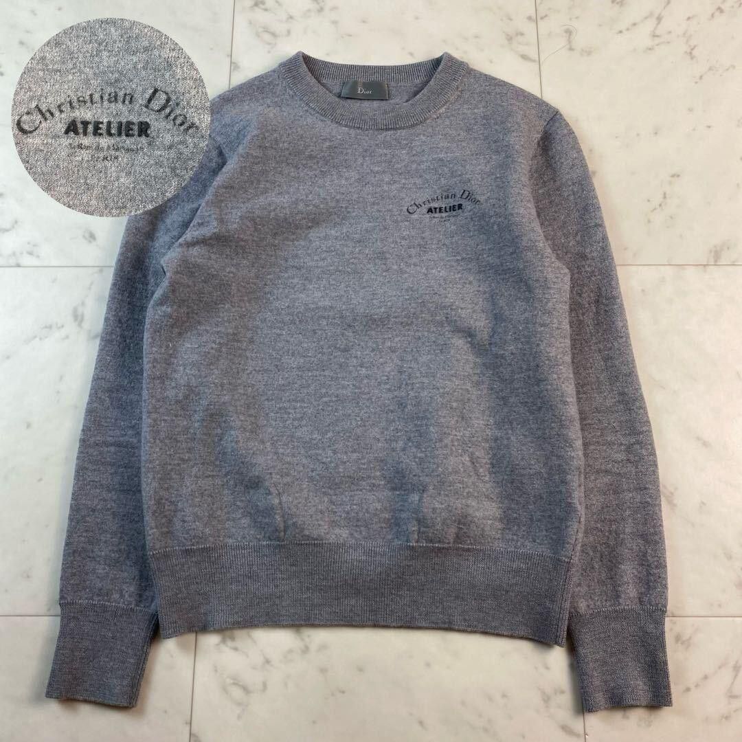 Dior DIOR HOMME Atelier Logo Knit Sweater - Grey | Grailed