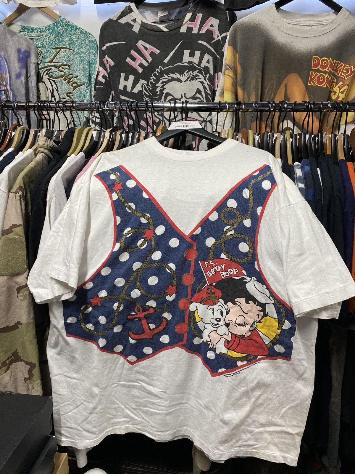 Vintage 90’s Vintage Betty Boop Sailor Tee Shirt 2XL Size US XL / EU 56 / 4 - 1 Thumbnail