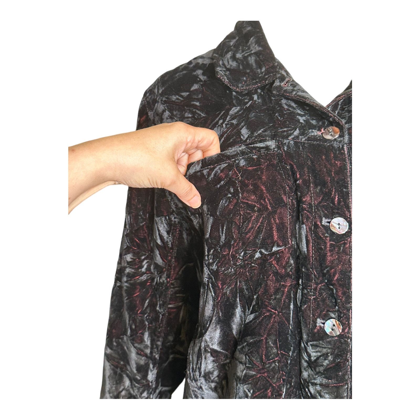 Chicos Chico's Design crushed velvet button jacket size 1 - M Size M / US 6-8 / IT 42-44 - 10 Thumbnail