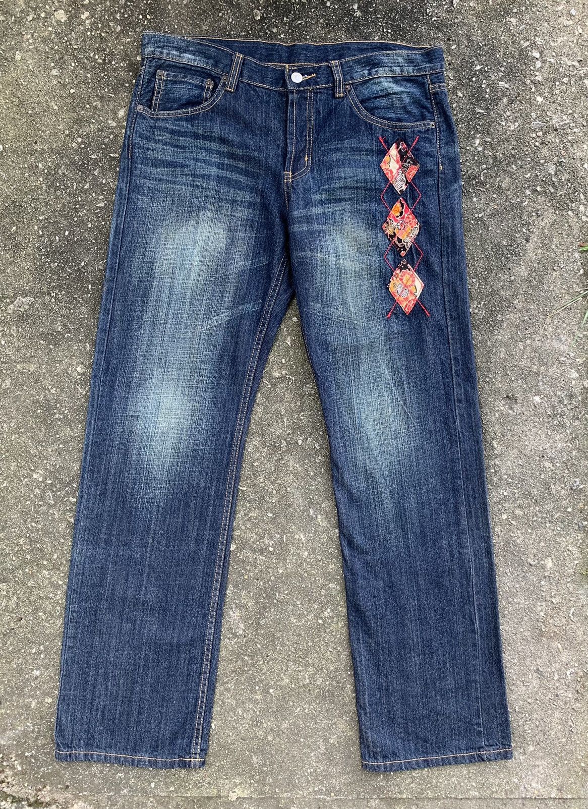 Takeo Kikuchi Vintage Takeo Kikuchi Patchwork Denim Jeans Pants Size US 35 - 10 Thumbnail