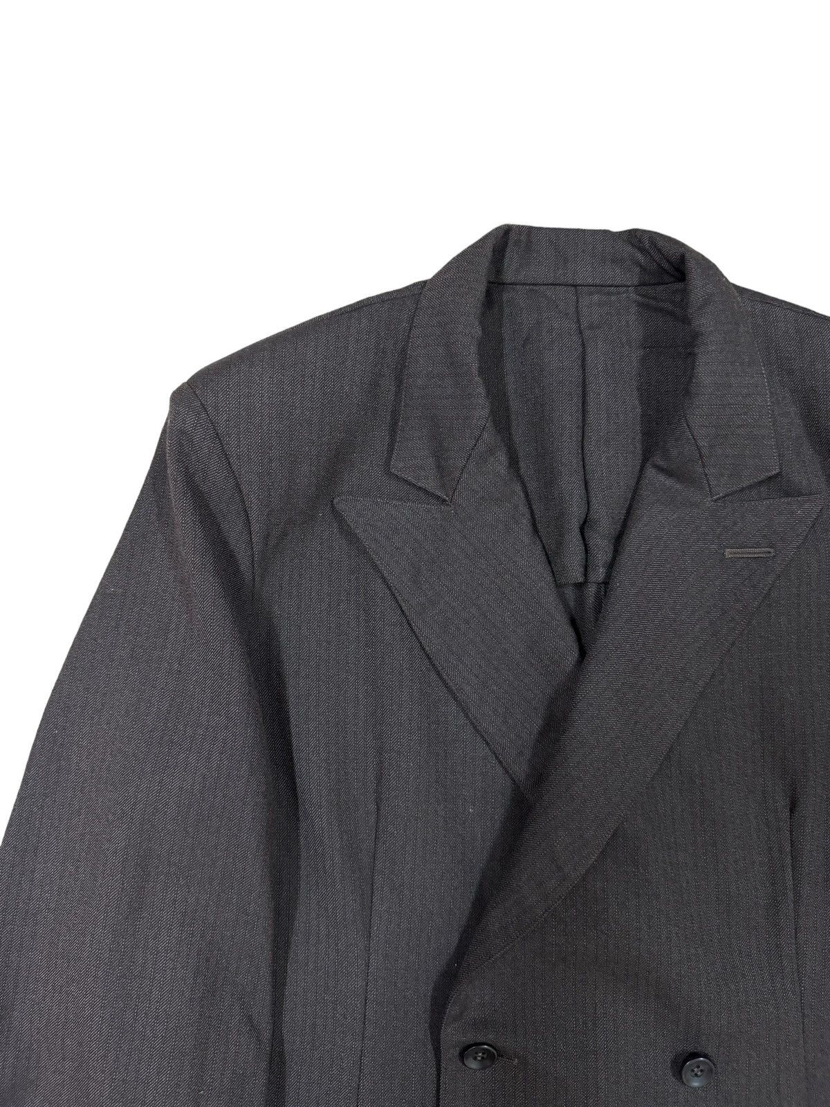 Yohji Yamamoto Vtg🔥Ys Yohji Yamamoto Salt&Pepper Wool Double Breasted Coat Size 40L - 9 Thumbnail