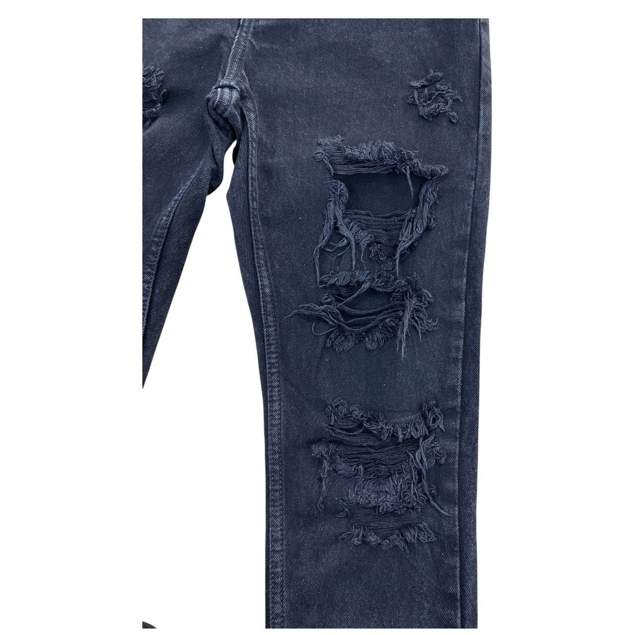 Xlarge Black Japanese X-Large Distress Style Jeans Size US 31 - 7 Thumbnail