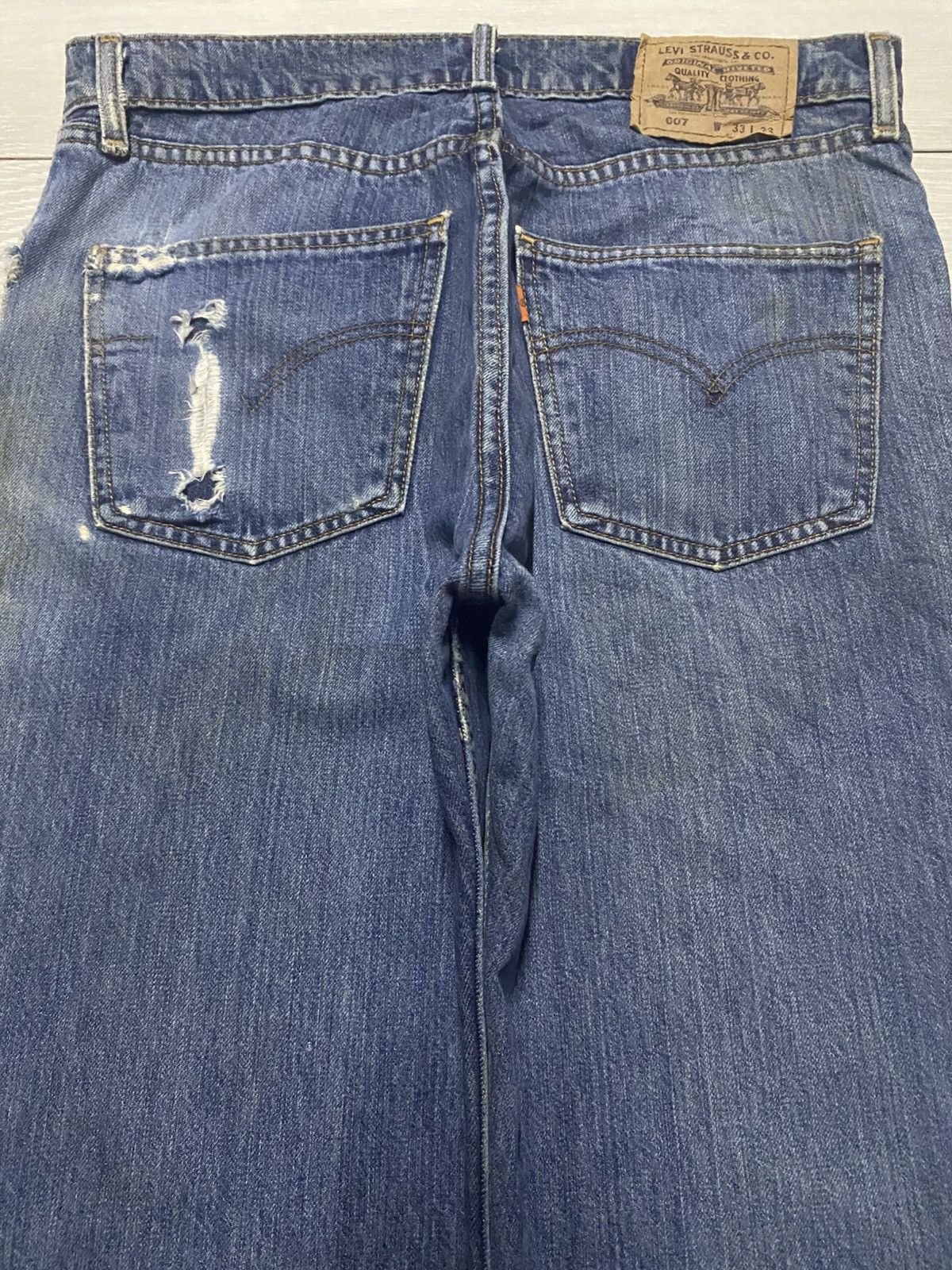 Levi's Vintage Levis 607 Orange Tab Jeans Size US 32 / EU 48 - 4 Thumbnail