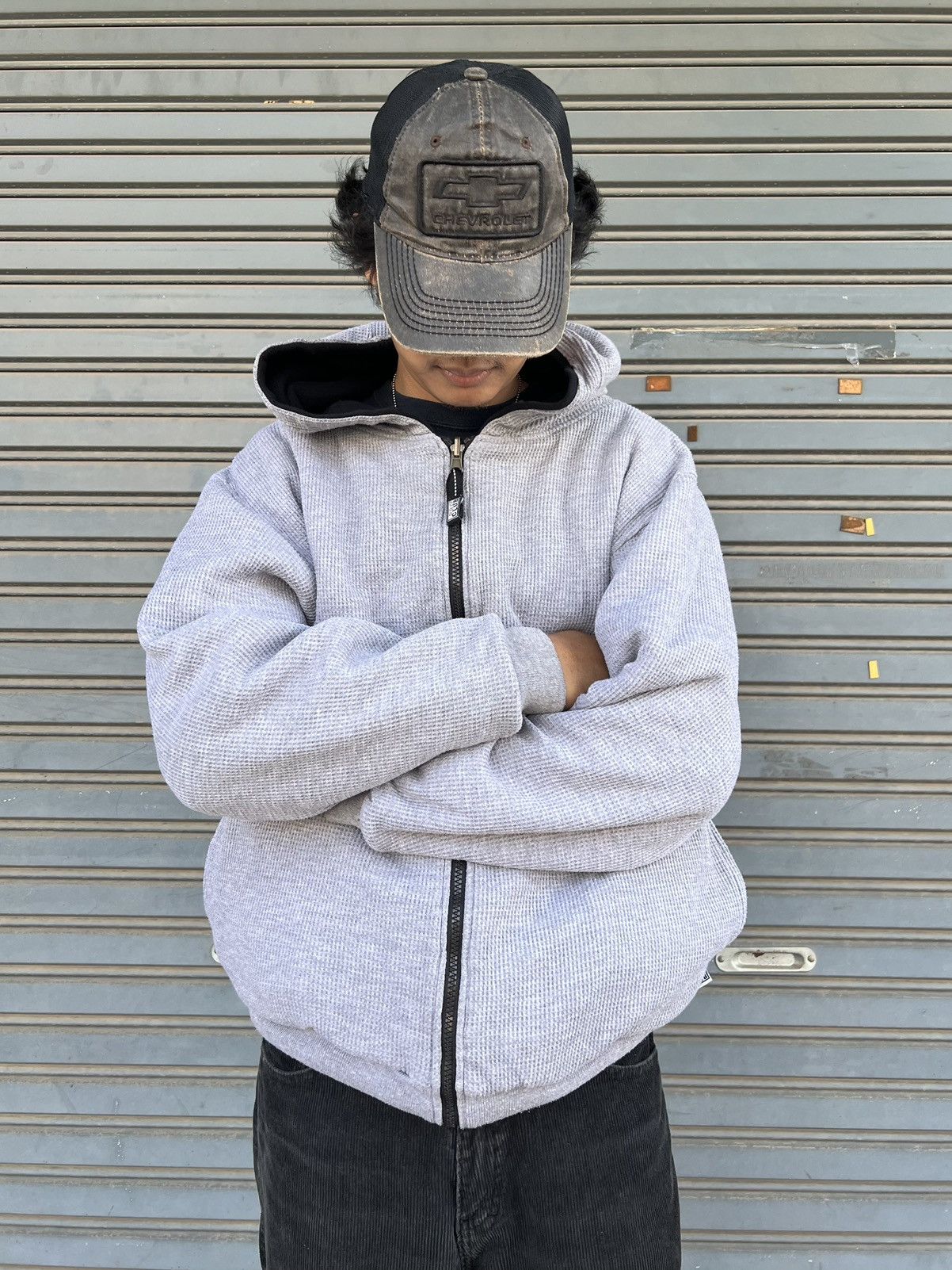 Vintage Thermal Lined Vintage Proclub Reversible Hoodie Zip Up Size US M / EU 48-50 / 2 - 16 Thumbnail