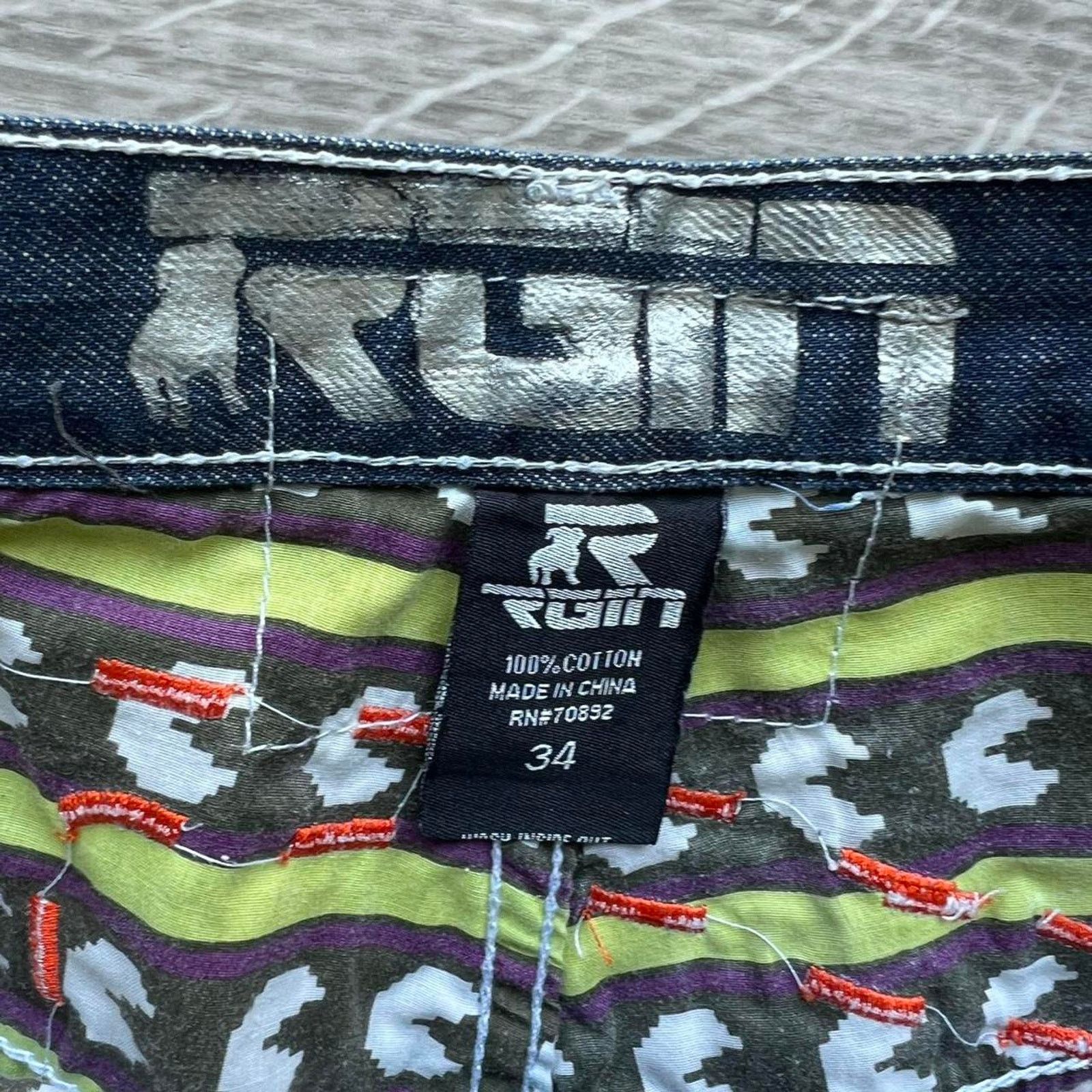 Other Crazy vintage y2k baggy embroidered Hip Hop Grunge Skater Size US 35 - 7 Thumbnail