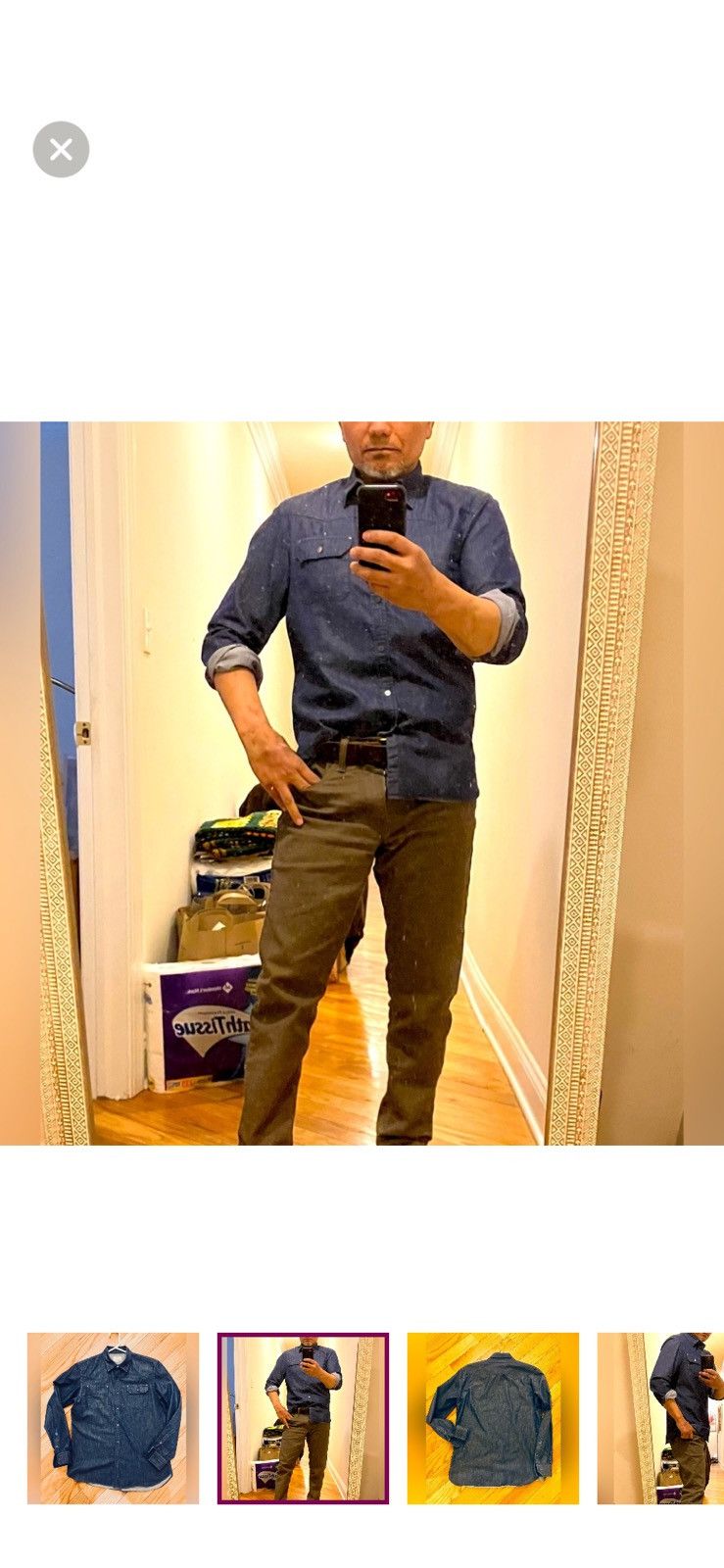 Lanvin Lanvin en bleu japanese selvedge denim shirt mens S Size US S / EU 44-46 / 1 - 4 Thumbnail