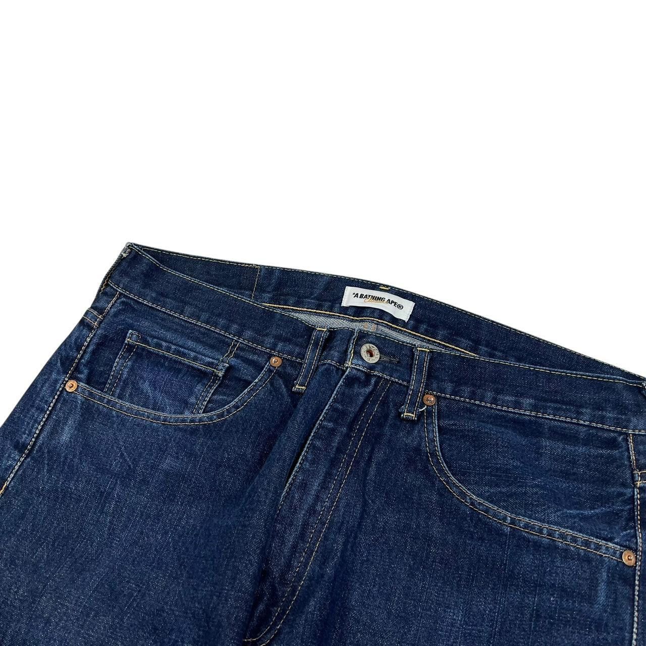 Bape Vintage Bape Embroidered Ape Head Denim Jeans - Waist: 34” Size US 34 / EU 50 - 5 Thumbnail