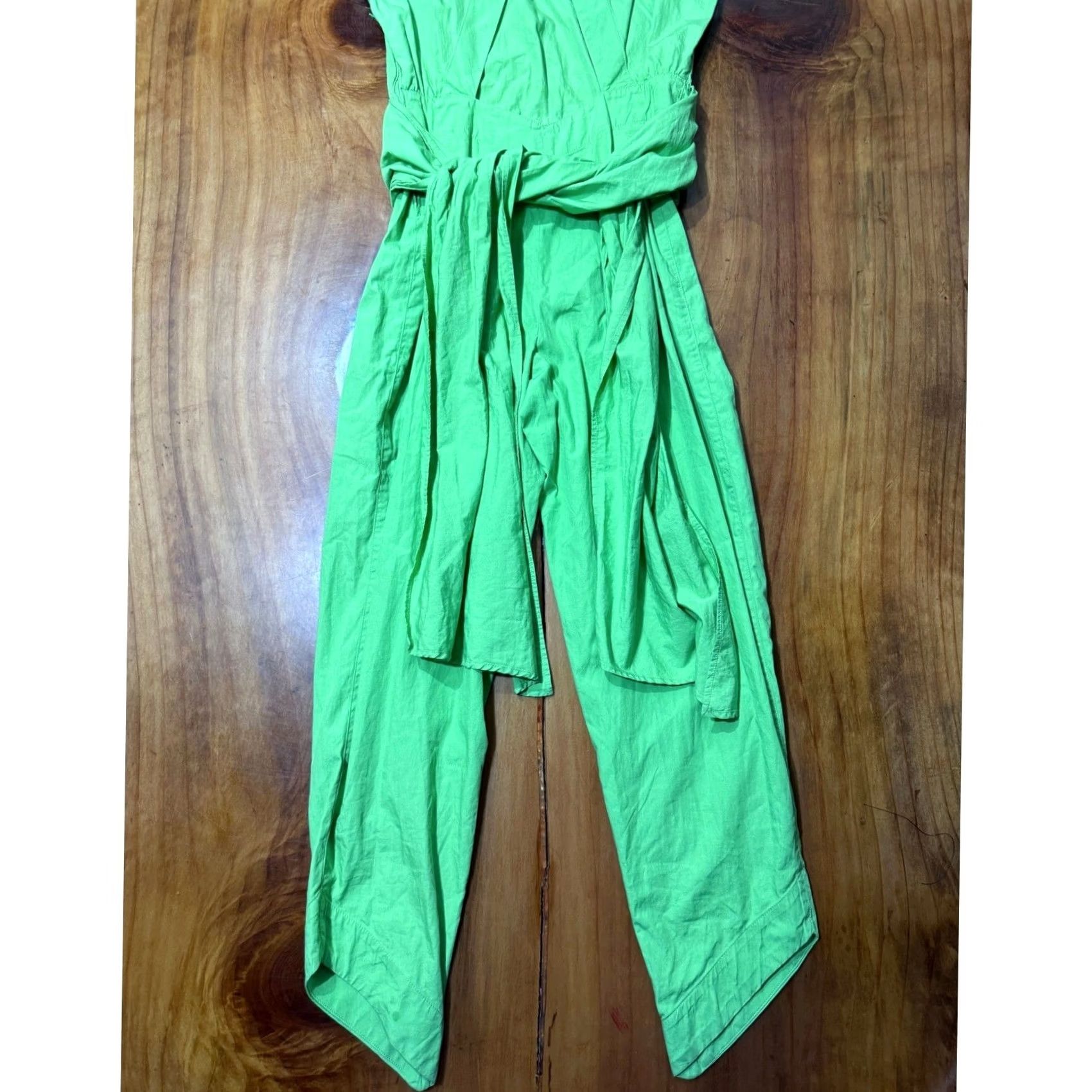 Byblos VINTAGE Byblos Jumpsuit Women 6 Cotton Knit Sleeveless One-Piece Green 80s Designer Casual Activewear Cap Sleeve Back Open Crew Neck High Neck? Size 28" / US 6 / IT 42 - 6 Thumbnail