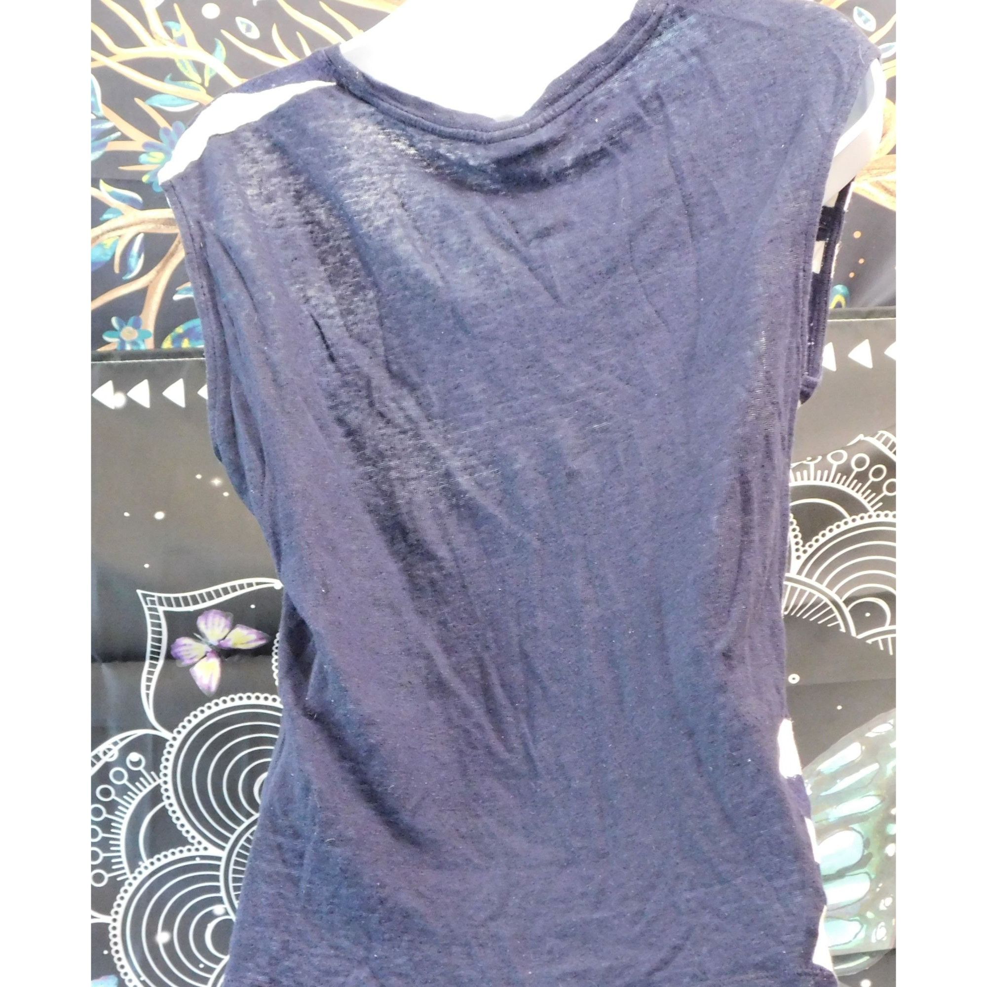 H&M H&M Trendy Navy Blue And White Zebra Tank Top Size S / US 4 / IT 40 - 2 Thumbnail