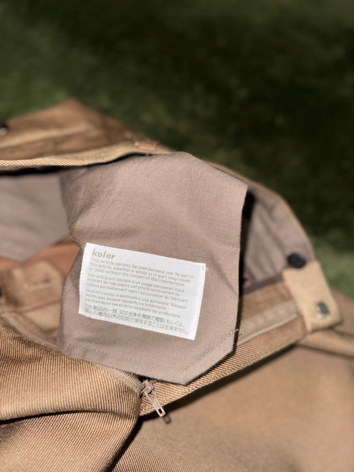 Kolor KOLOR Pintuck Twill Snap Detail Cropped Trousers Brown Size US 32 / EU 48 - 4 Thumbnail