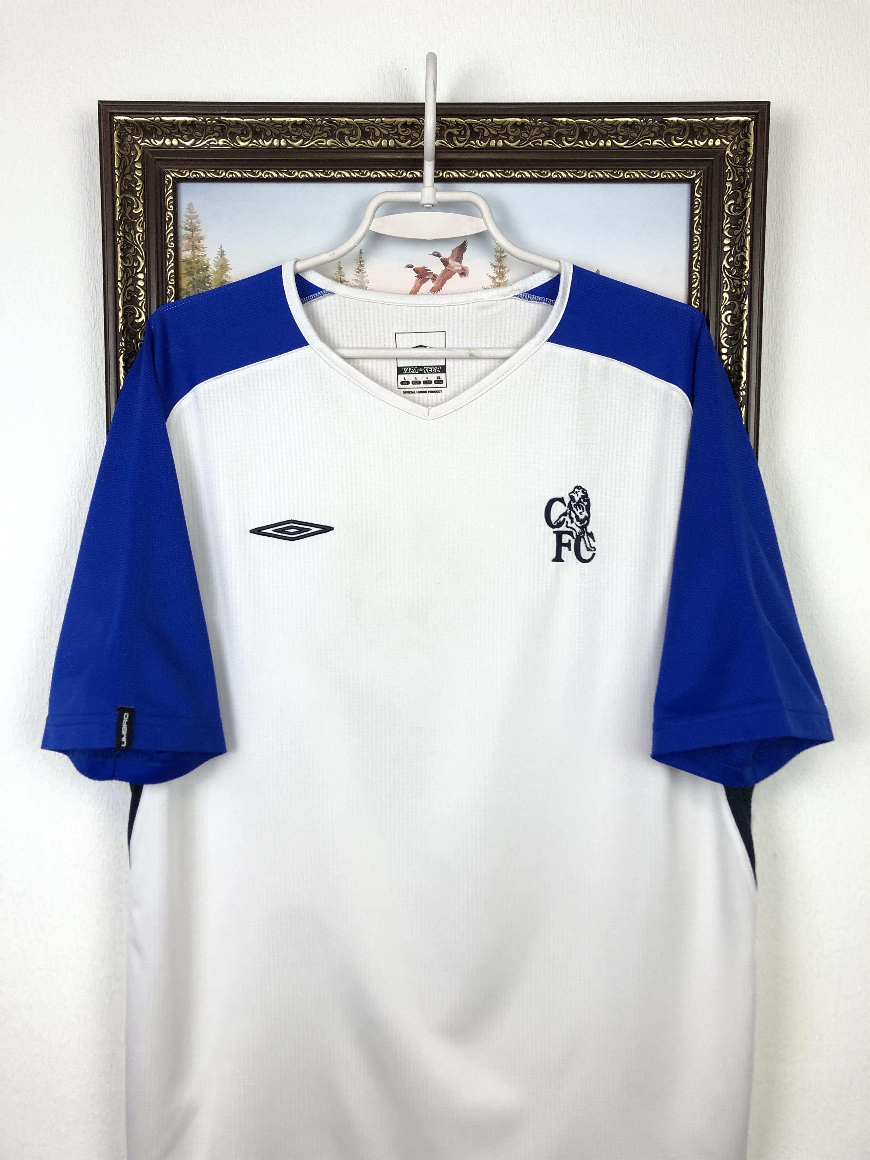 Polo Ralph Lauren Vintage Umbro Chelsea Football Train Shirt Soccer Jersey Size US L / EU 52-54 / 3 - 2 Thumbnail