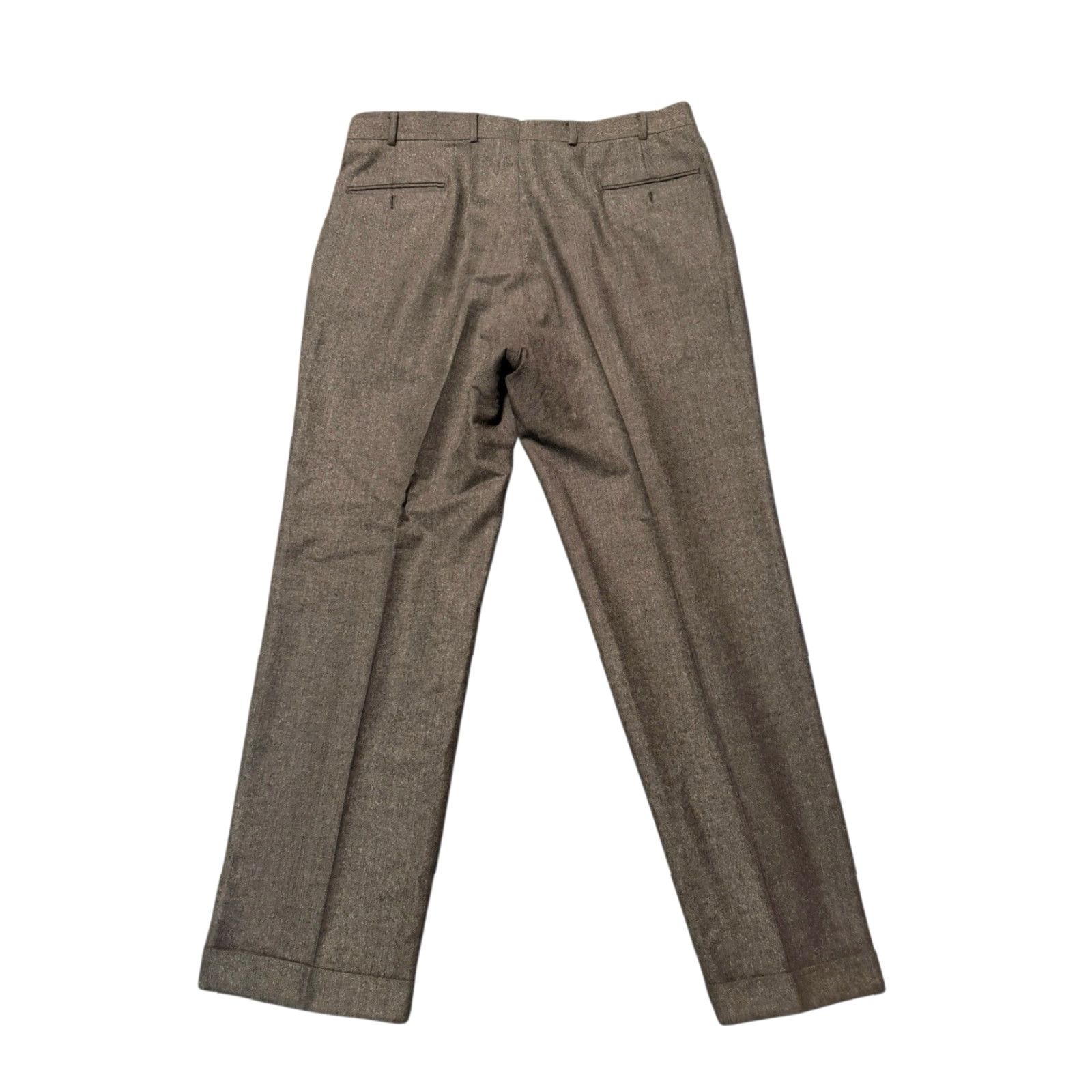 Brooks Brothers VINTAGE Brooks Brothers Pants Mens Gray Straight Cuffed Brooksease Wool USA Size US 33 - 6 Thumbnail