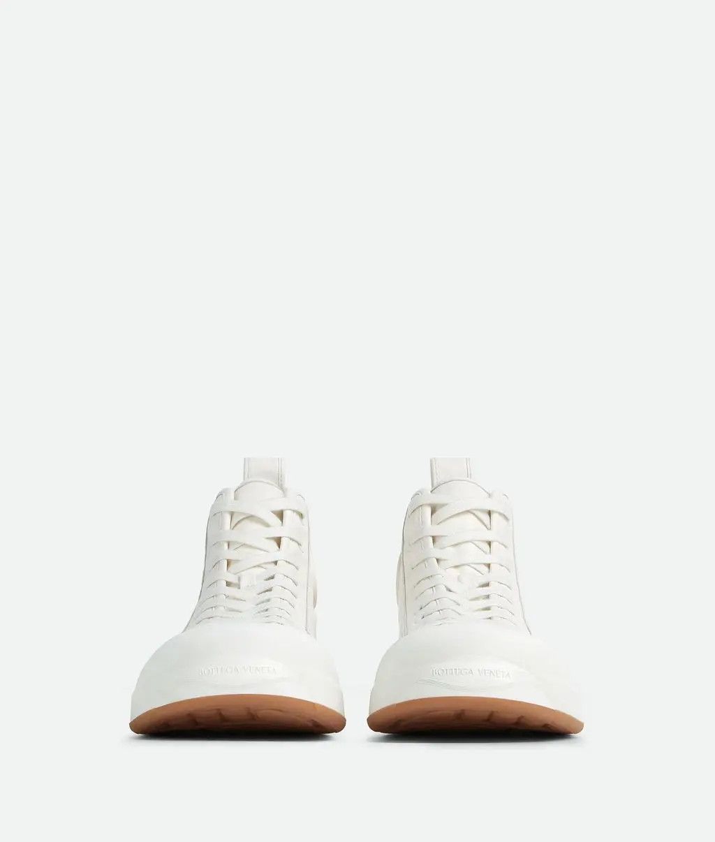 Bottega Veneta o1bcso1str0425 Vulcan Leather Sneakers in White Size US 7 / IT 37 - 4 Thumbnail