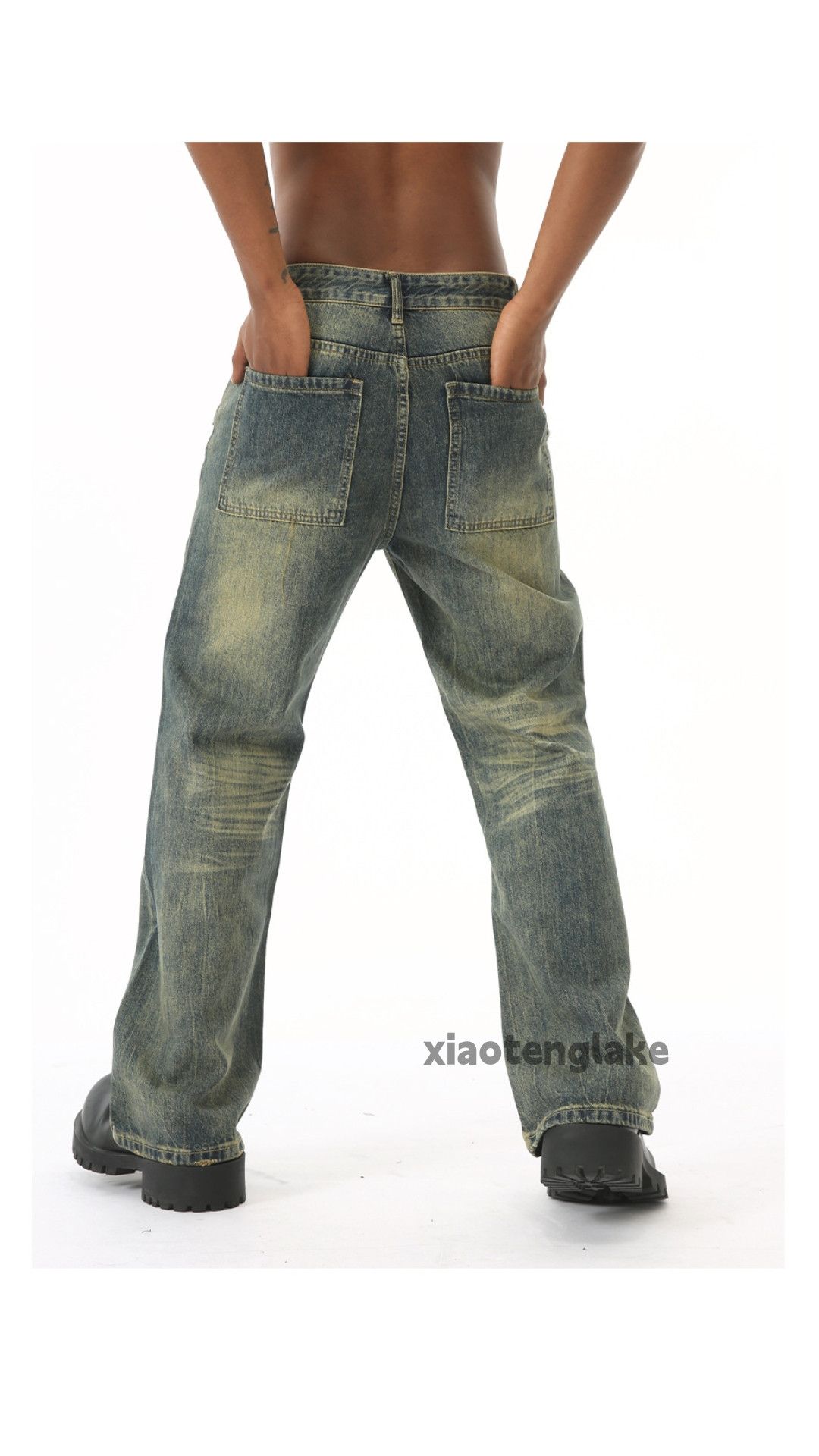 Jean × Vintage washed faded cleanfit yuppie bootcut grunge jeans Size US 28 / EU 44 - 6 Thumbnail