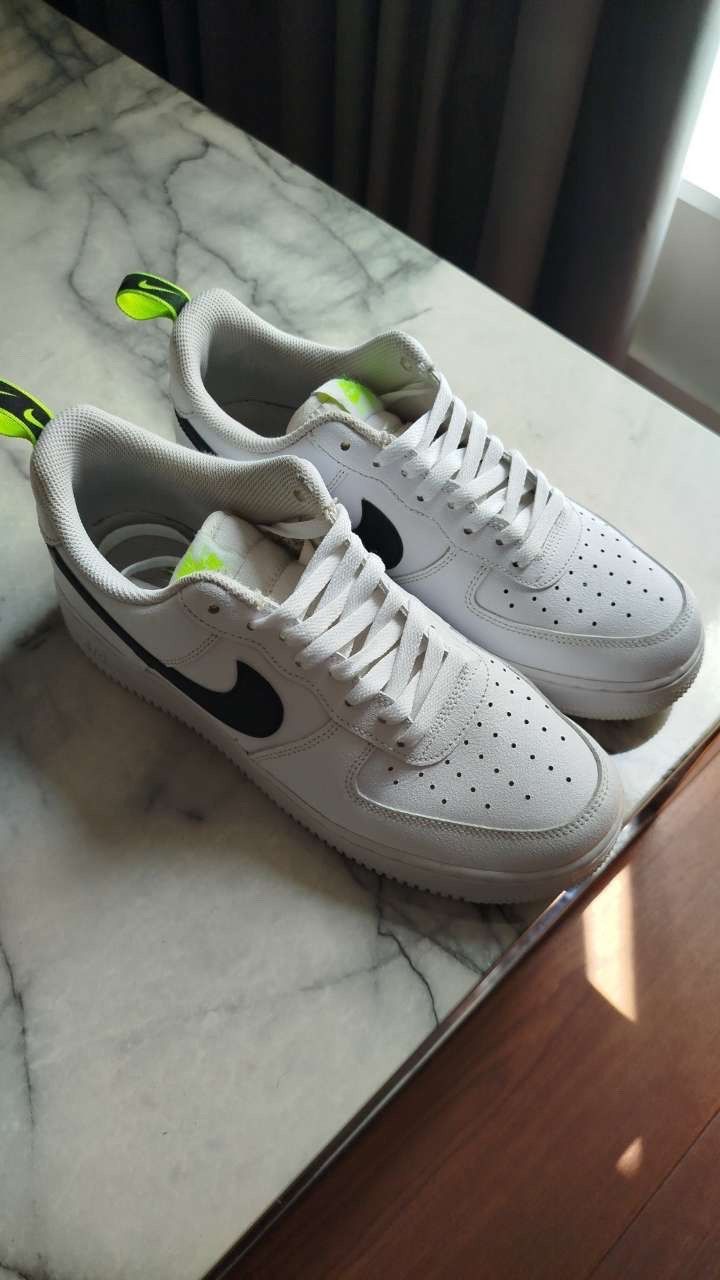Nike Nike Air Force 1 White/Black Volt Green Size US 9 / EU 42 - 4 Thumbnail