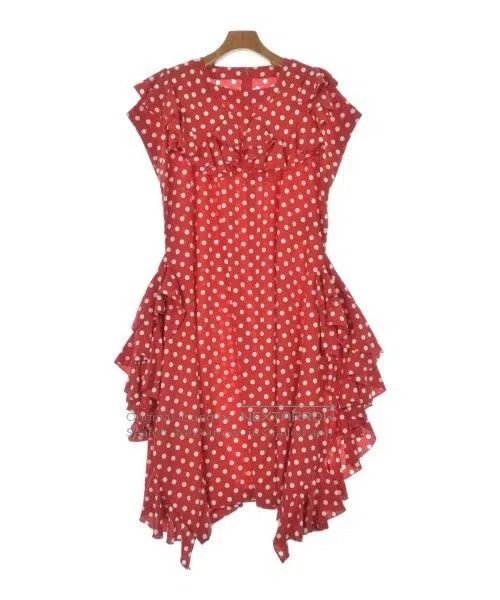 Comme des Garcons Comme Des Garcons Red Retro Polka Dot Lace Dress Size S / US 4 / IT 40 - 1 Thumbnail
