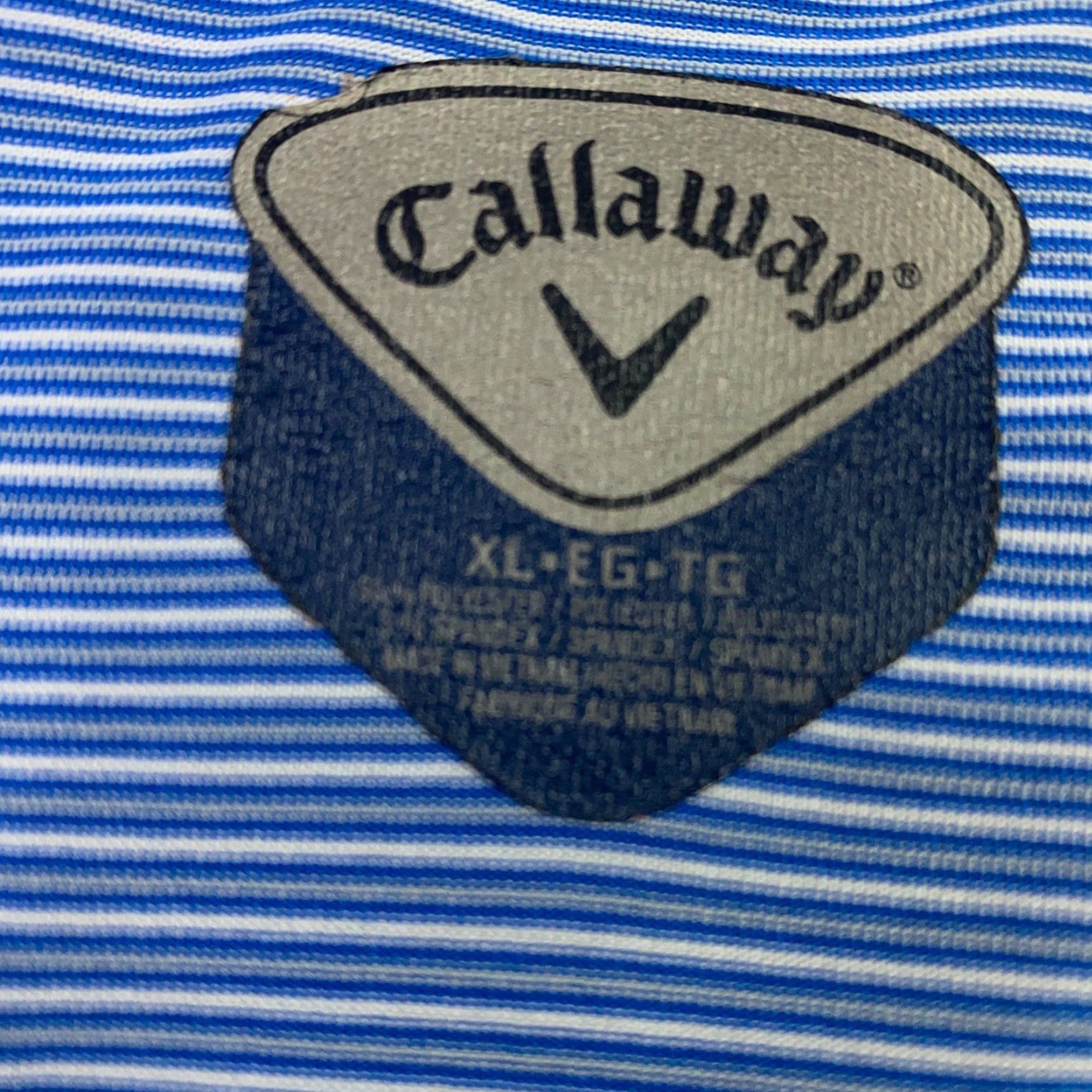 Callaway Callaway Shirt Mens XL Blue Striped Golf Polo Short Sleeve Stretch Size US XL / EU 56 / 4 - 4 Thumbnail