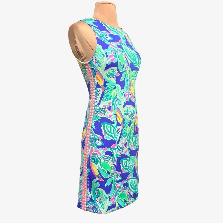Lilly Pulitzer Lilly Pulitzer Mila Shift Dress XXS Stretch Multi Neon Tropi Size XXS / US 00 / IT 34 - 1 Thumbnail