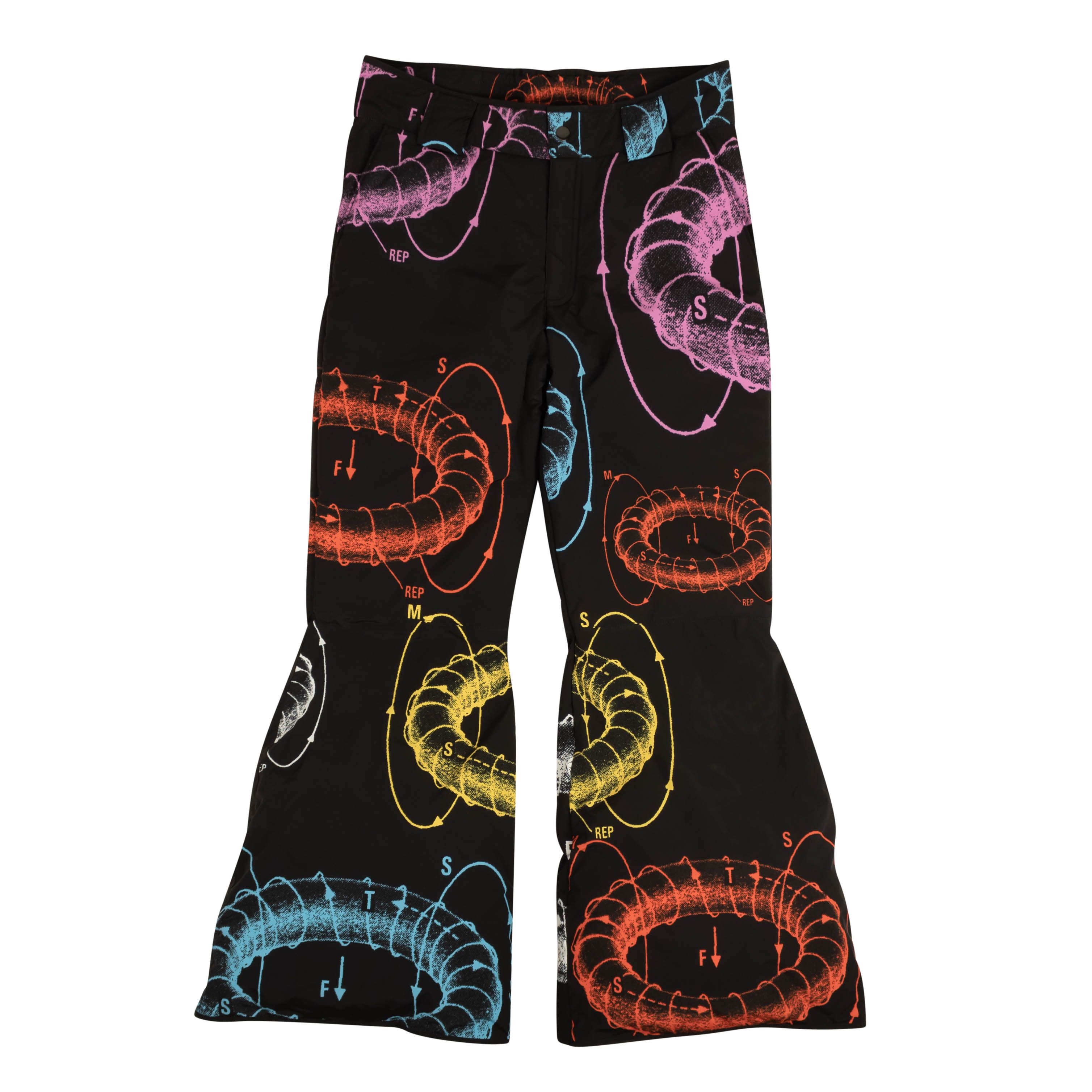 Msftsrep Black Multi Bell Bottom Anti-Gravity Puffer Pants Size S | Grailed