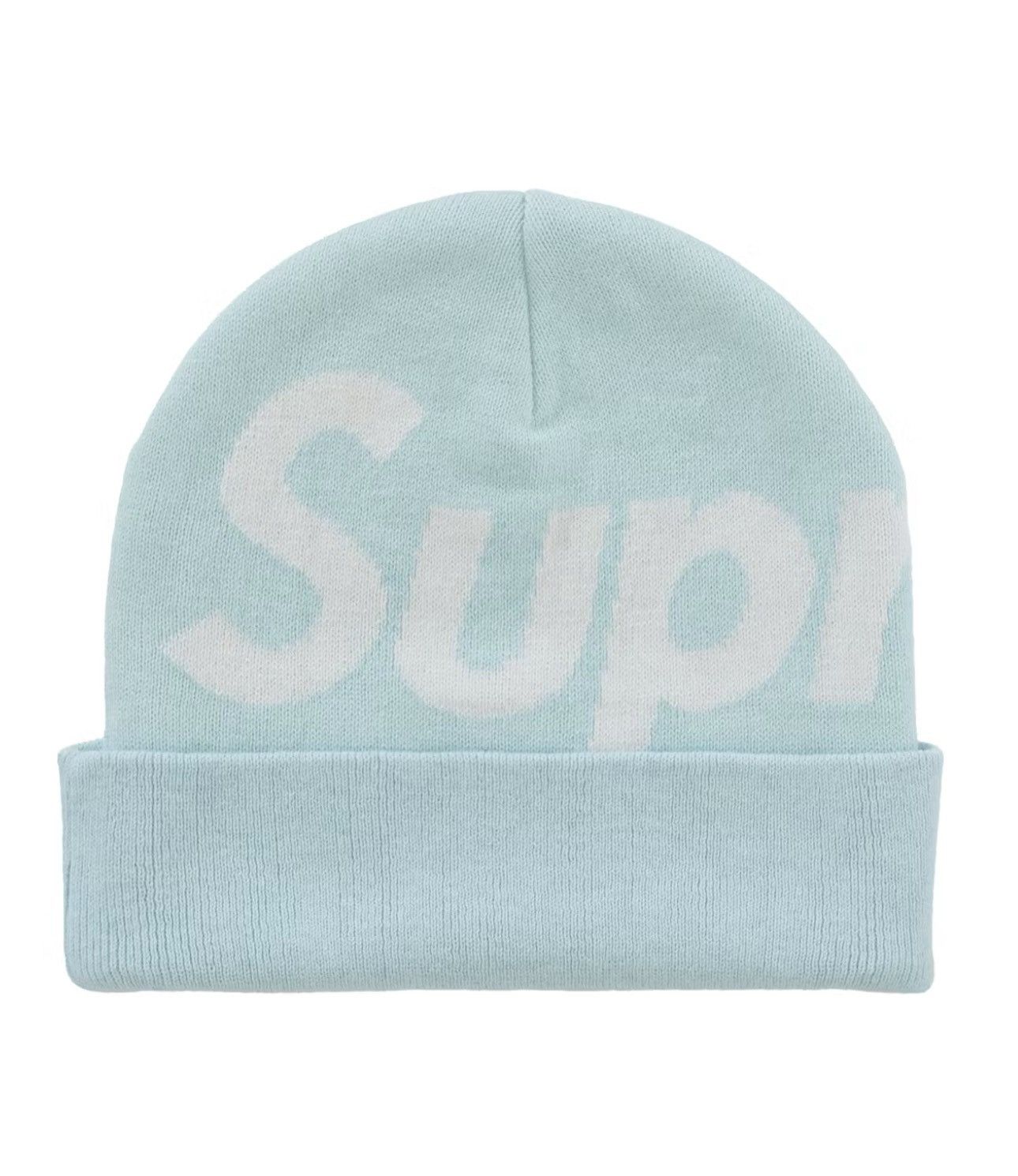 Supreme Supreme Big Logo Beanie Light Blue Size ONE SIZE - 4 Thumbnail