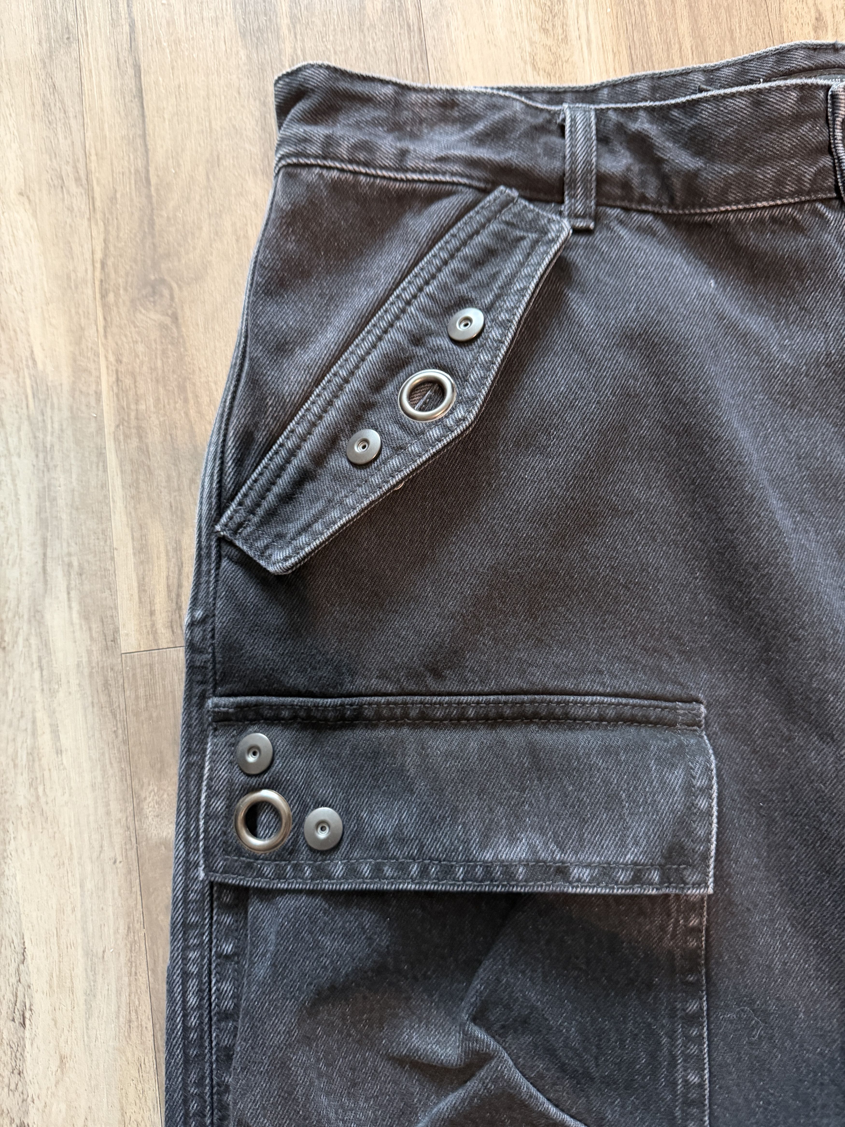 Supreme × Yohji Yamamoto Supreme x Y's Denim Utility Cargo Pant Jeans Black Size US 34 / EU 50 - 3 Thumbnail