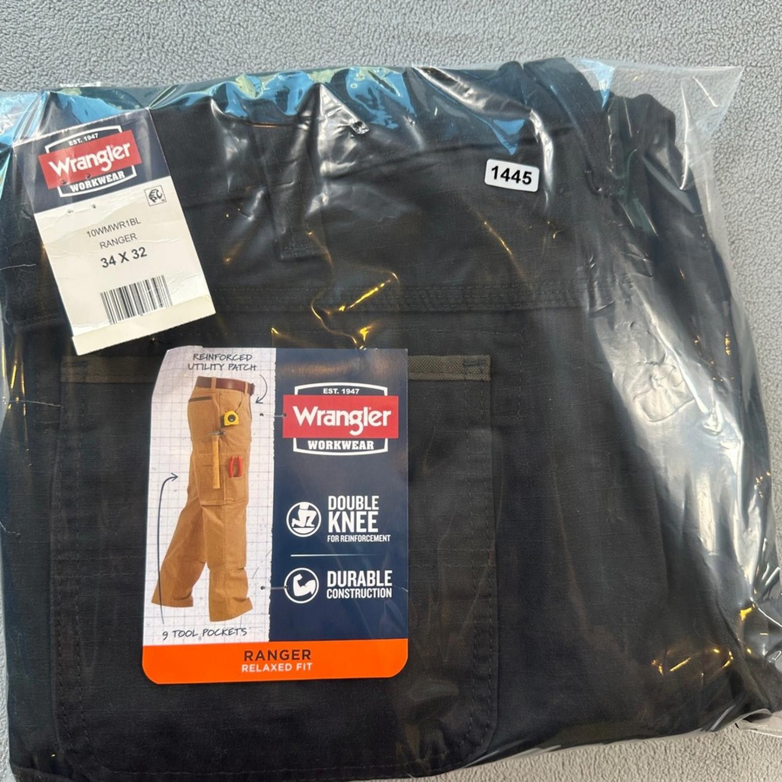 Wrangler Wrangler Workwear Cargo Pants Mens 34x32 Black Ranger Size US 34 / EU 50 - 9 Thumbnail