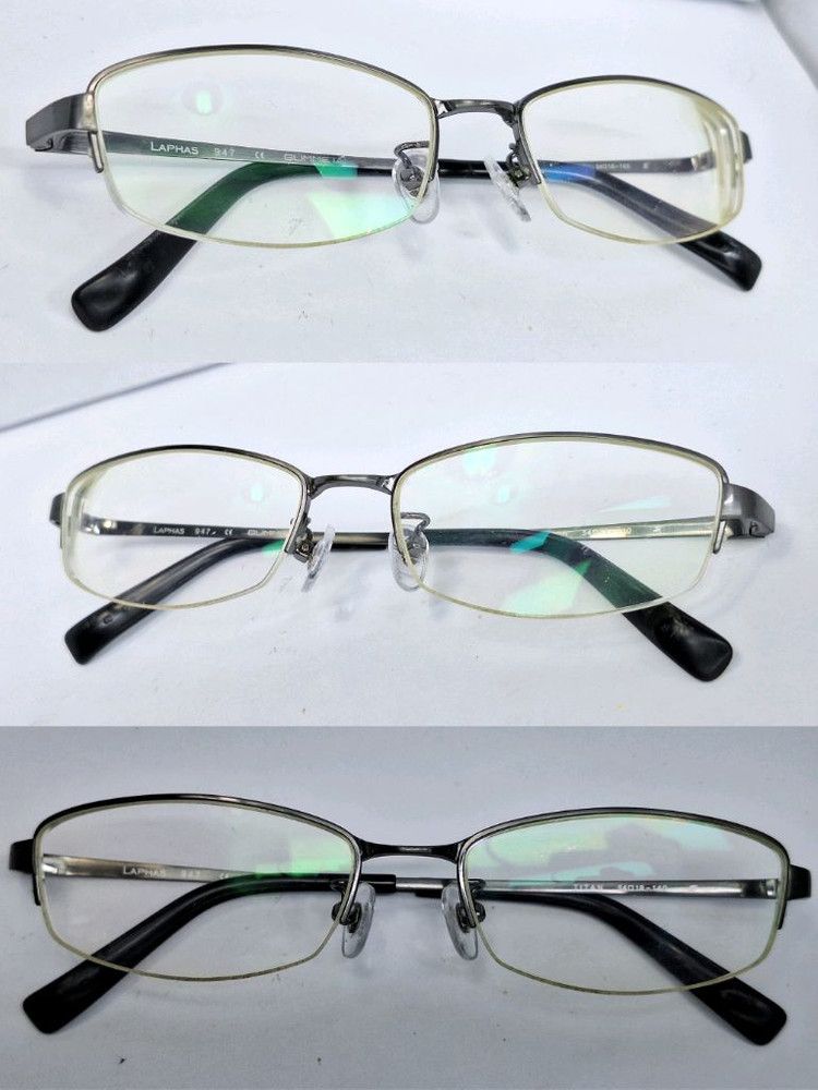 Other LAPHAS 947 GUMMETAL Titanium Half-Rim Glasses Made in Japan Size ONE SIZE - 5 Thumbnail