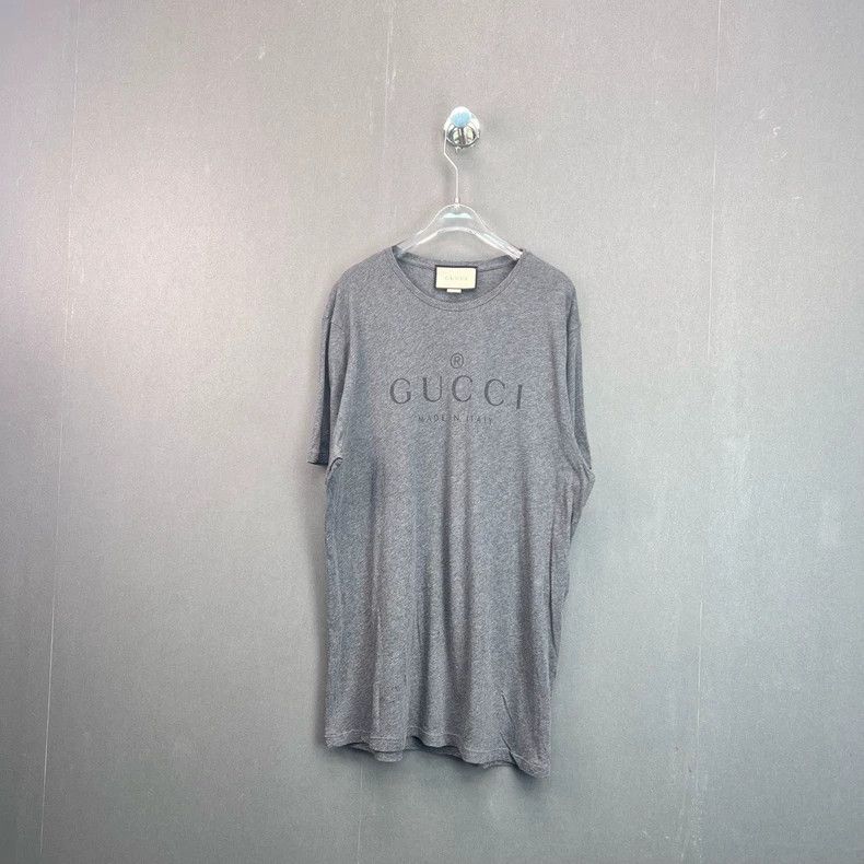 Gucci Gucci Size 3XL Solid color logo printed short sleeves 2503- Size US XXL / EU 58 / 5 - 1 Thumbnail