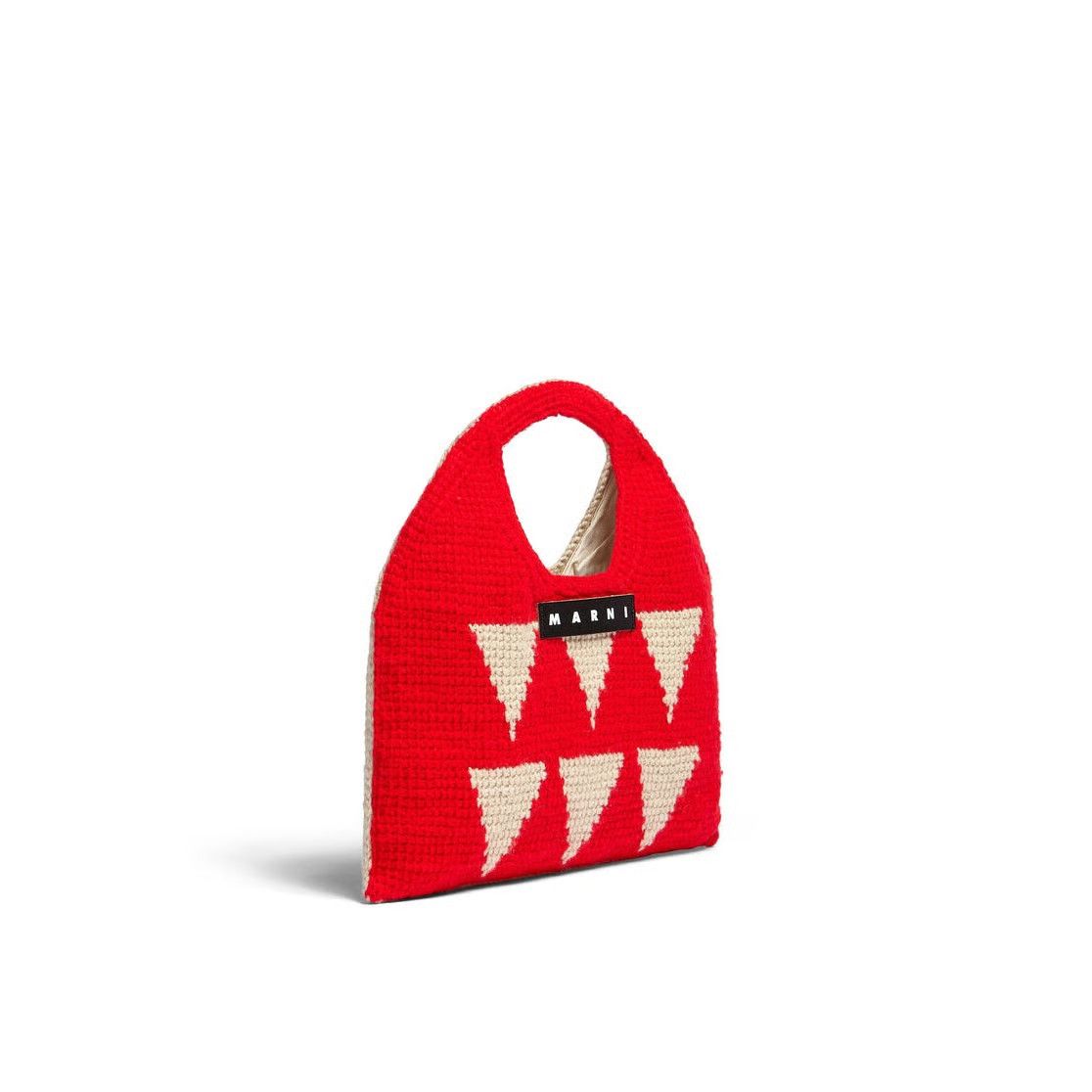 Marni o1f1d3z0725 Size: OS / Diamond Geometric-Bag in Beige/Red Size ONE SIZE - 1 Thumbnail