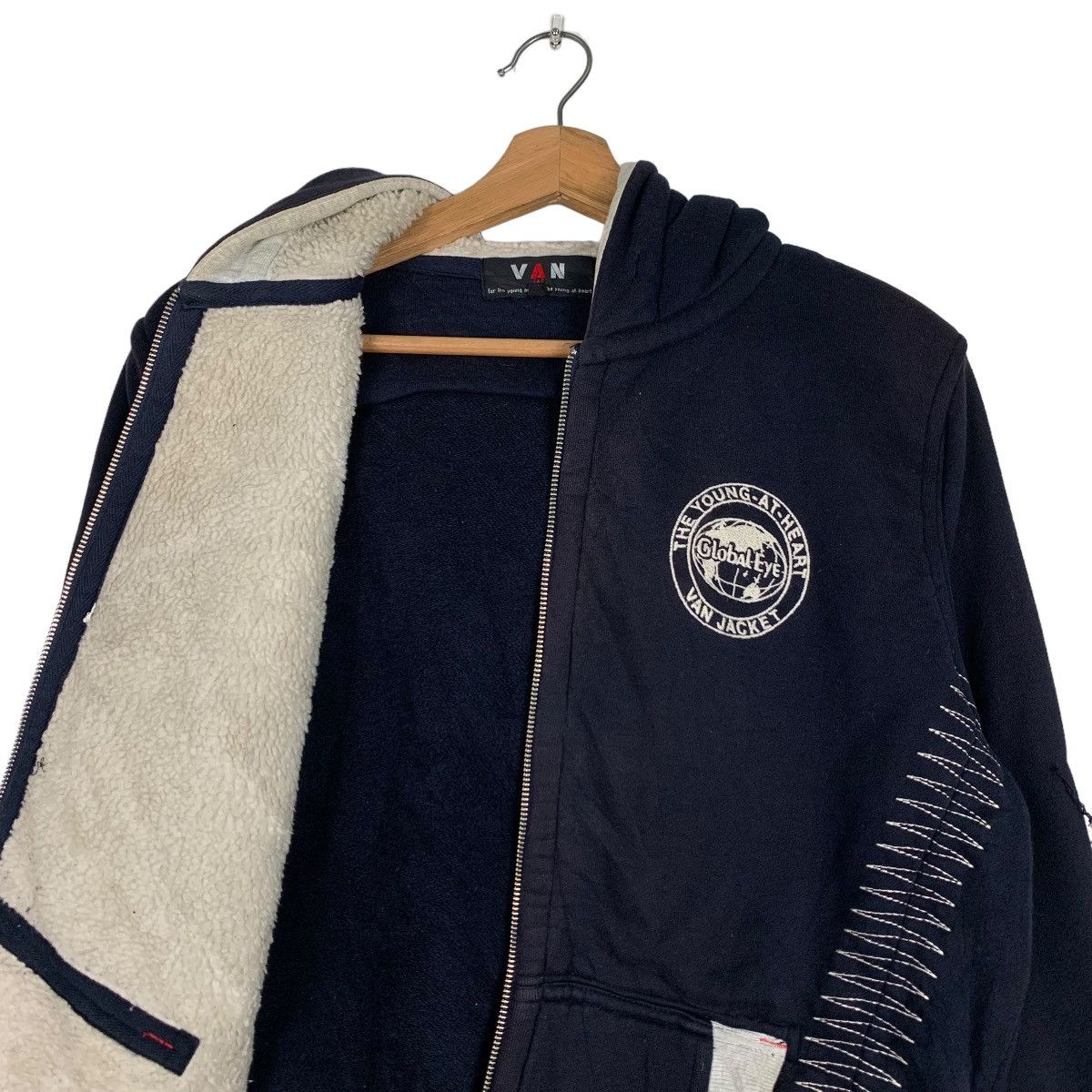 Japanese Brand VAN JAC Fleece Lined Zipper Hoodies Sweatshirt #0904-C40 Size US M / EU 48-50 / 2 - 12 Thumbnail