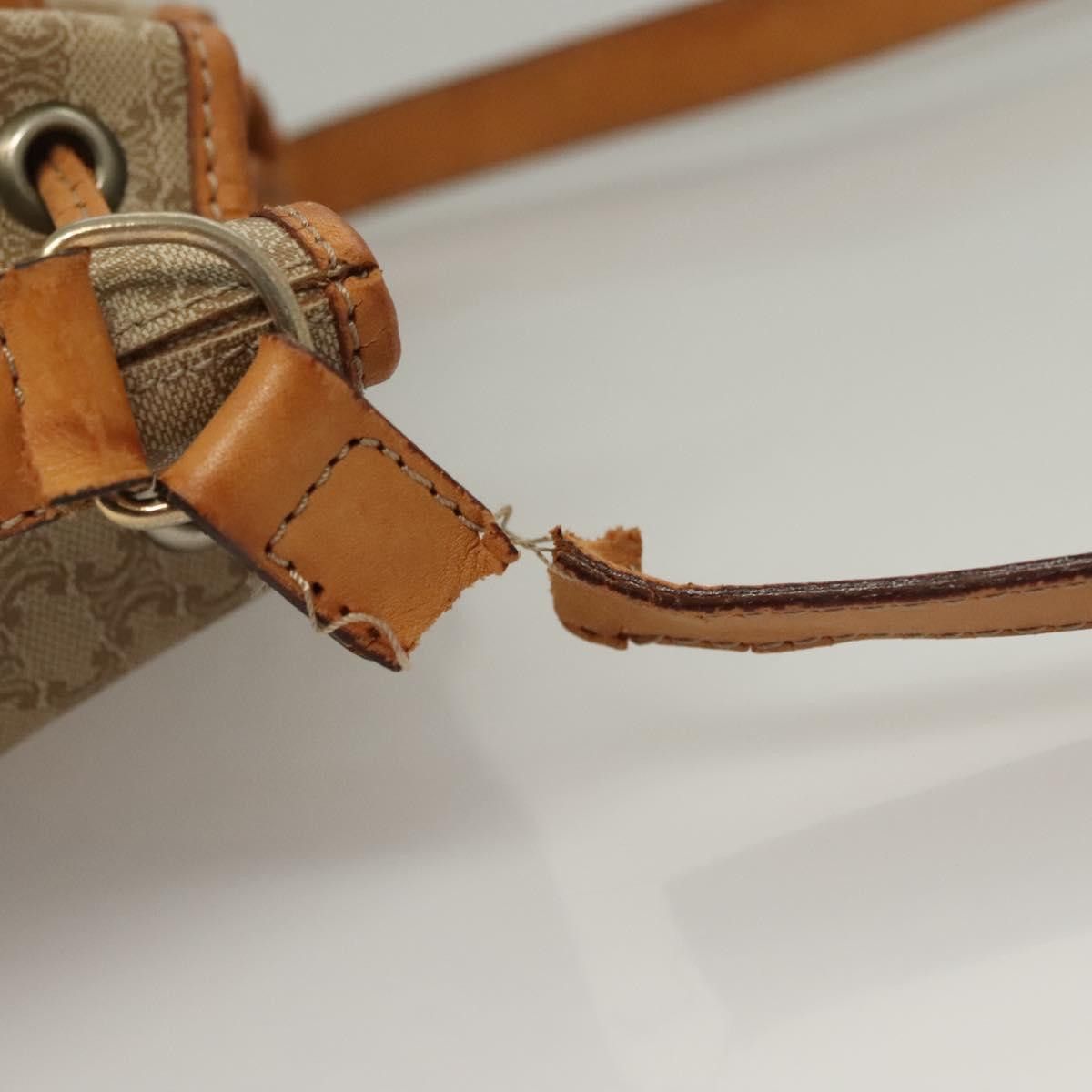 Celine CELINE Macadam Canvas Shoulder Bag Pvc Beige Gold Size ONE SIZE - 9 Thumbnail