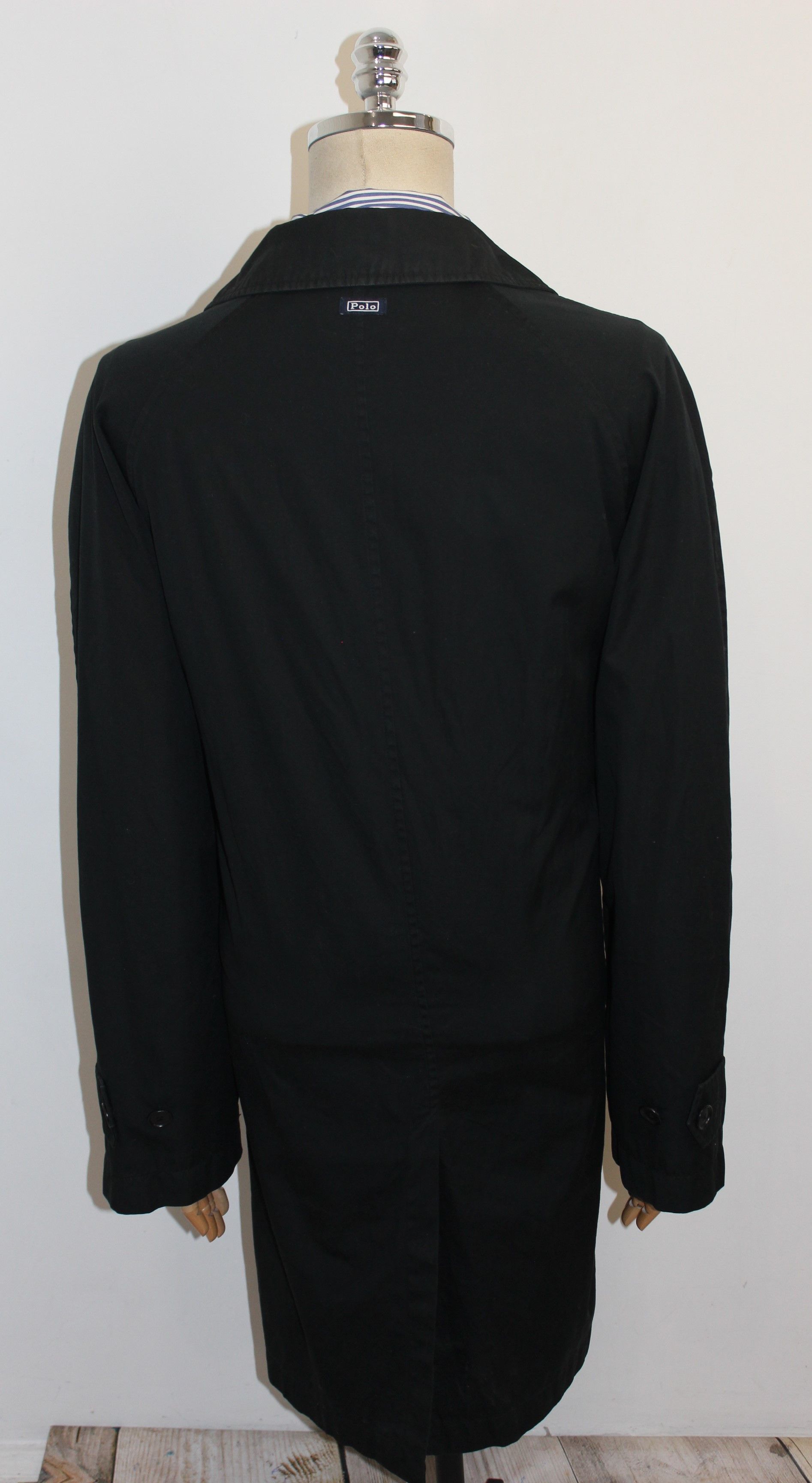 Polo Ralph Lauren Men's RALPH LAUREN POLO Vintage Black Trench Coat Jacket Size US L / EU 52-54 / 3 - 5 Thumbnail