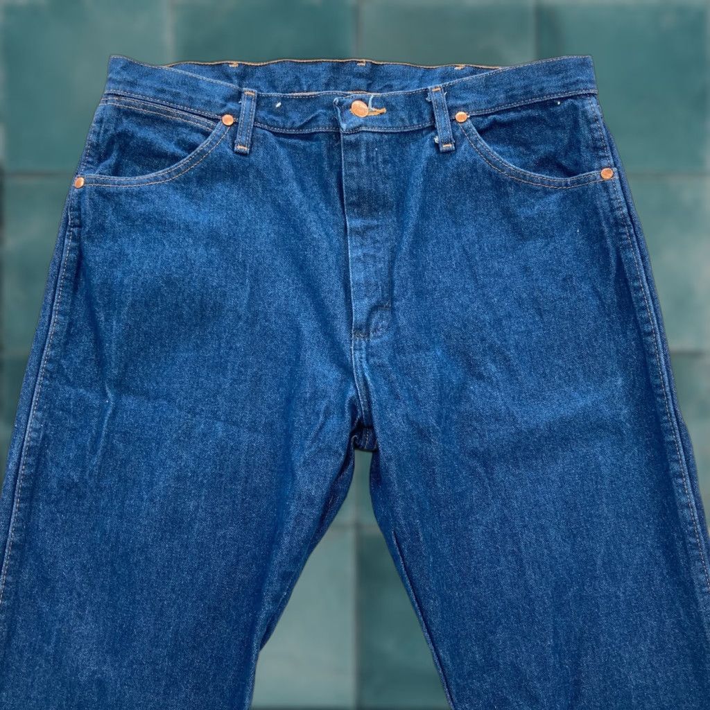 Wrangler Wrangler Cowboy Cut Jeans Mens 36x30 Straight Dark Blue Denim 1013MWZ Western Jean" Size US 36 / EU 52 - 1 Thumbnail