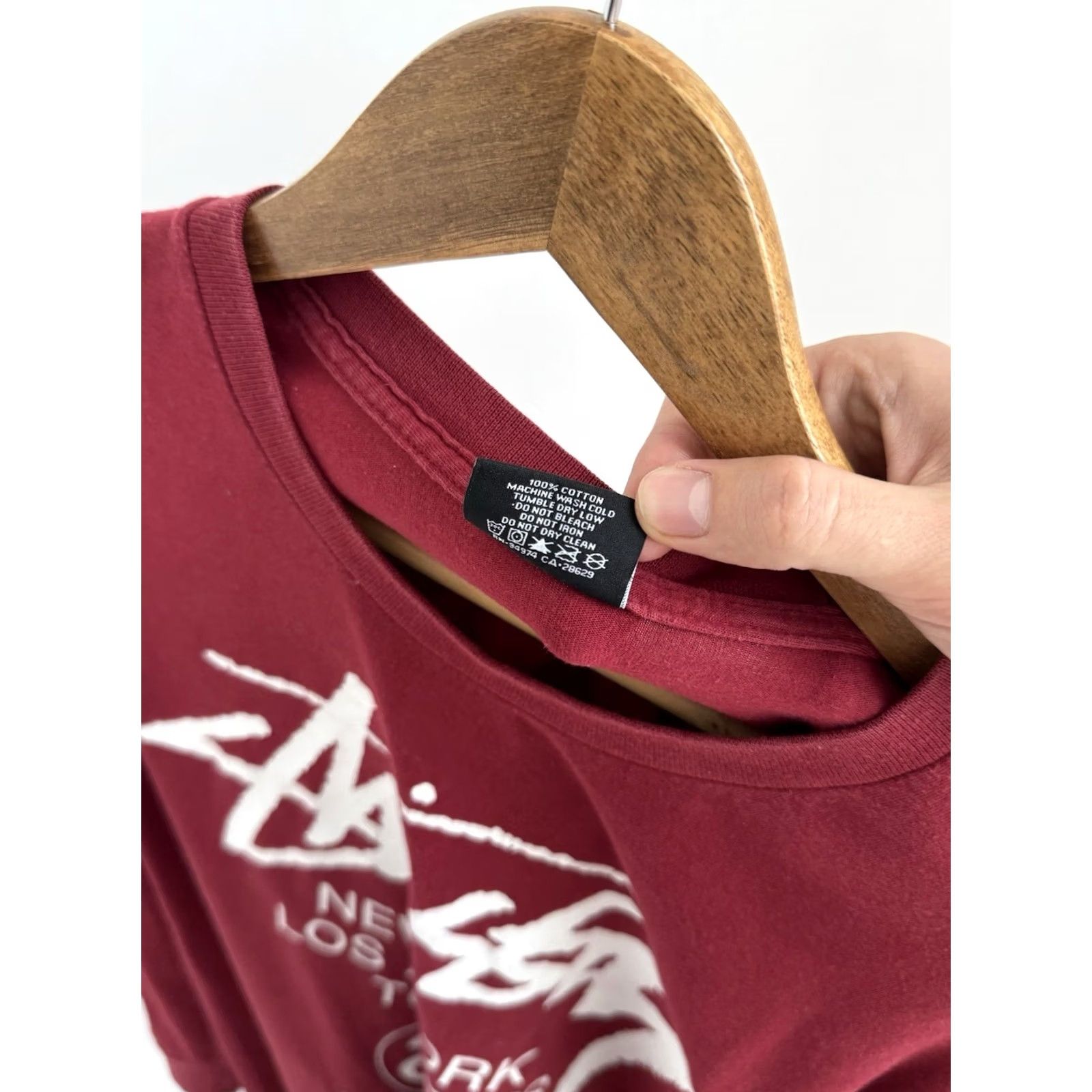 Logo 7 Stussy All Print Big Logo Long Sleeve Shirt Red Men M Vintage" Size US M / EU 48-50 / 2 - 7 Thumbnail