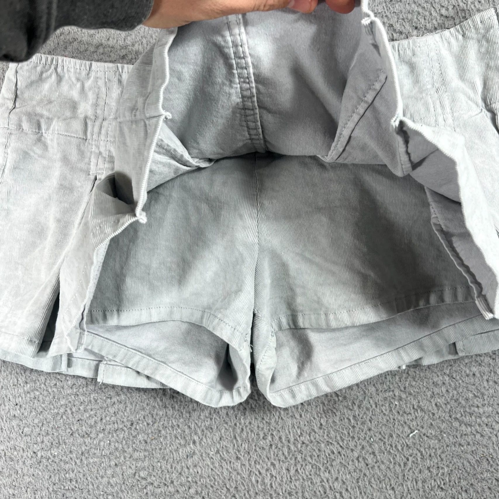 Free People Free People Corduroy Mini Skirt Women's 2 Blue Gray Ruffle Hem Boho NWT Size 26" / US 2 / IT 38 - 5 Thumbnail